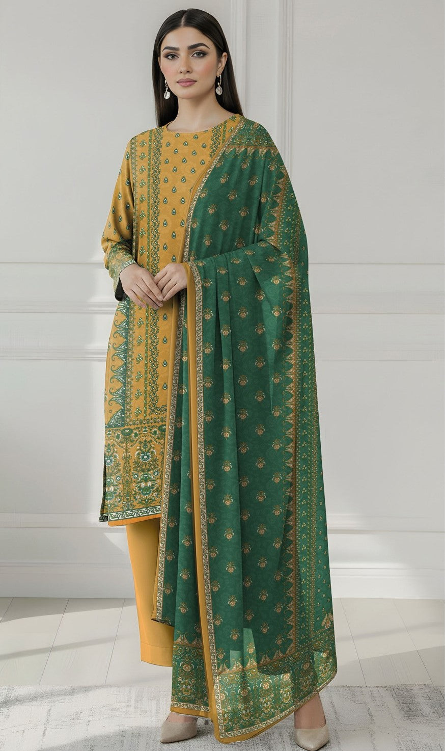 Coco Prints Fancy Printed Lawn 3PC