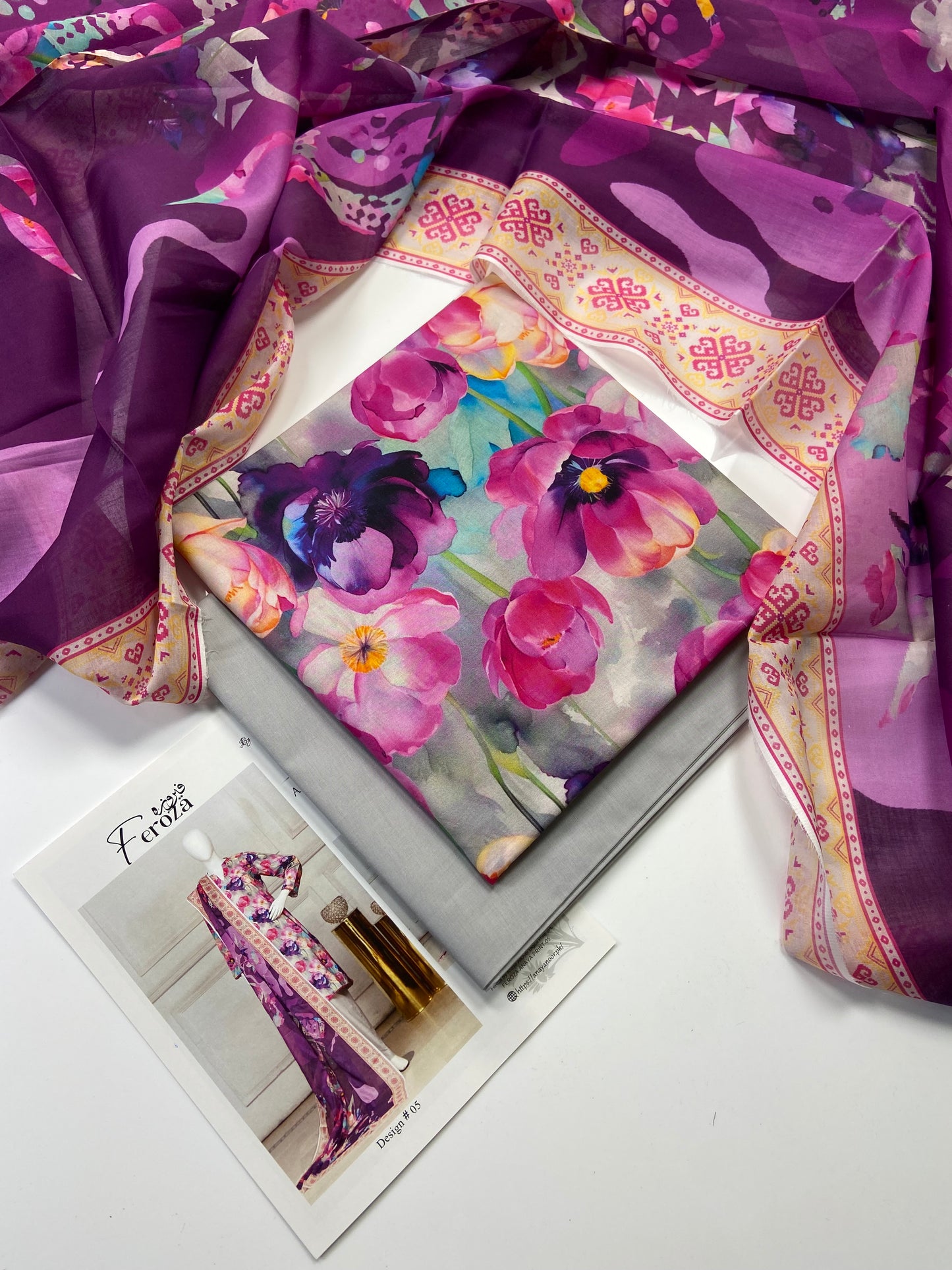 Feroza By Anaya Noor Printed Lawn 3-PC