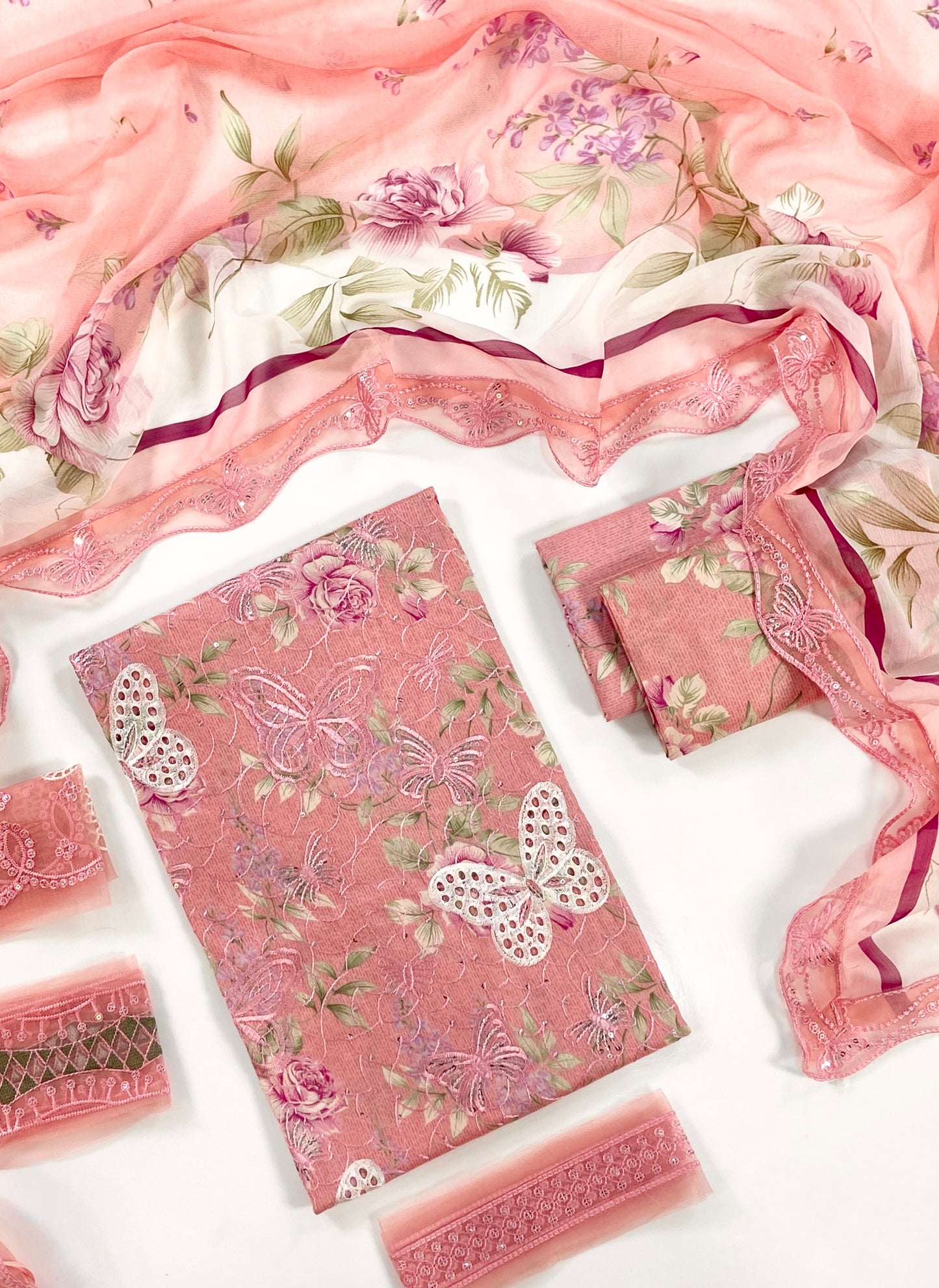 Maria B Embroiderd & Digital Printed Lawn 3PC