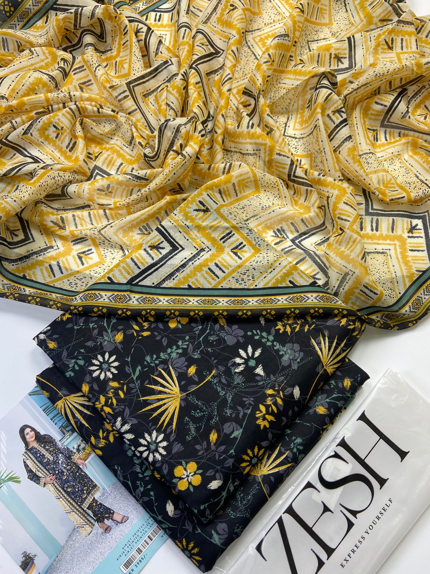 Zesh Airjet Printed Lawn 3-PC