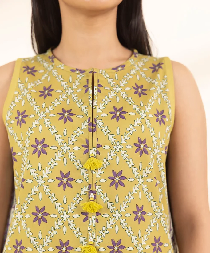 Sapphire Digital Printed Linen 3-PC