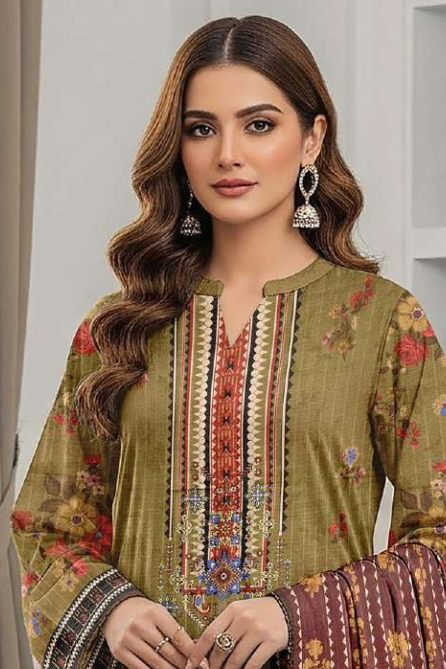 Zara Ali Printed Dobby 3PC