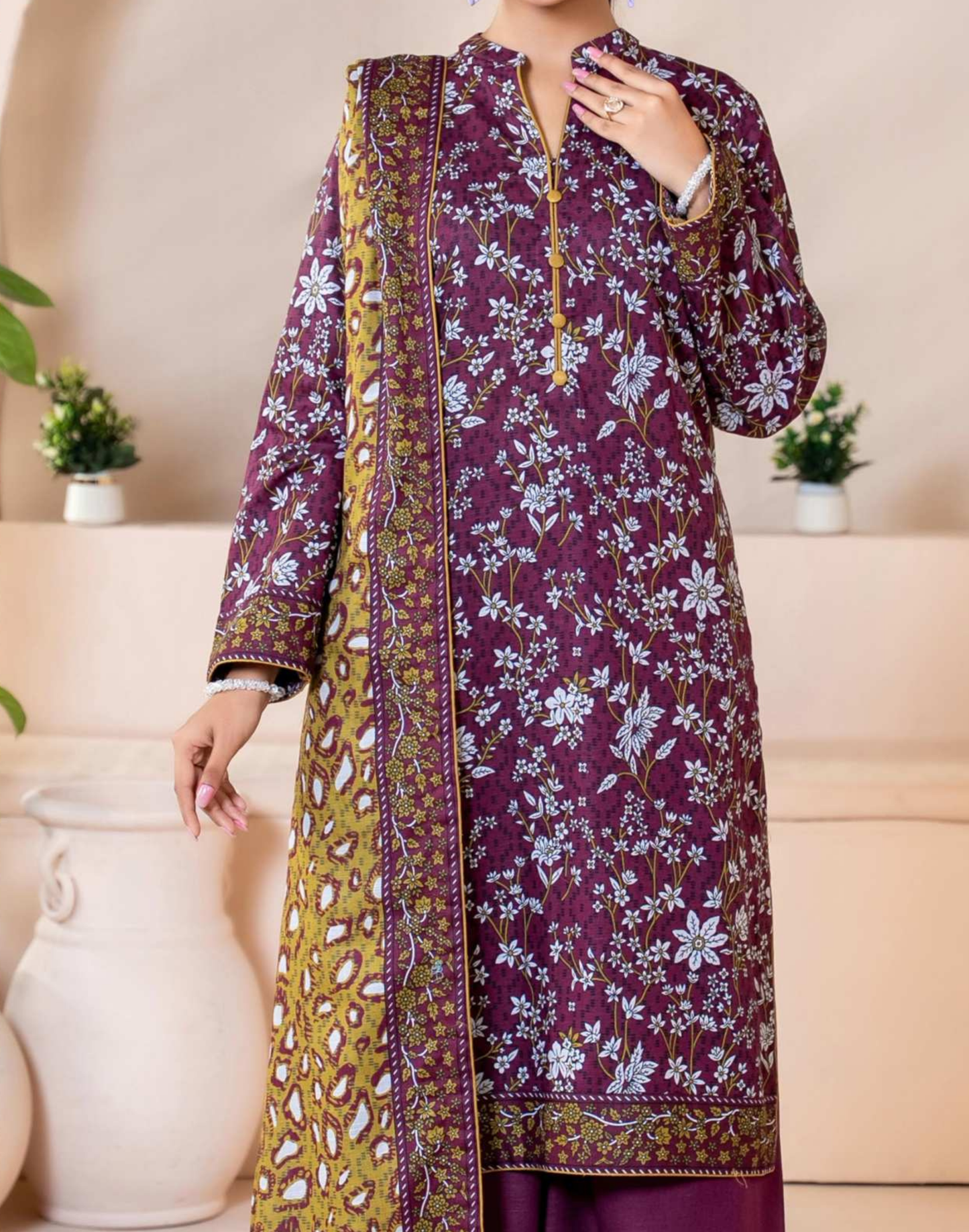 Mehnaz Airjet Printed Khaddar 3PC