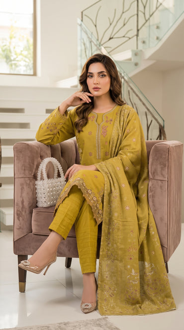 Areesha By Anaya Noor Heavy Emb Khaddar 3PC