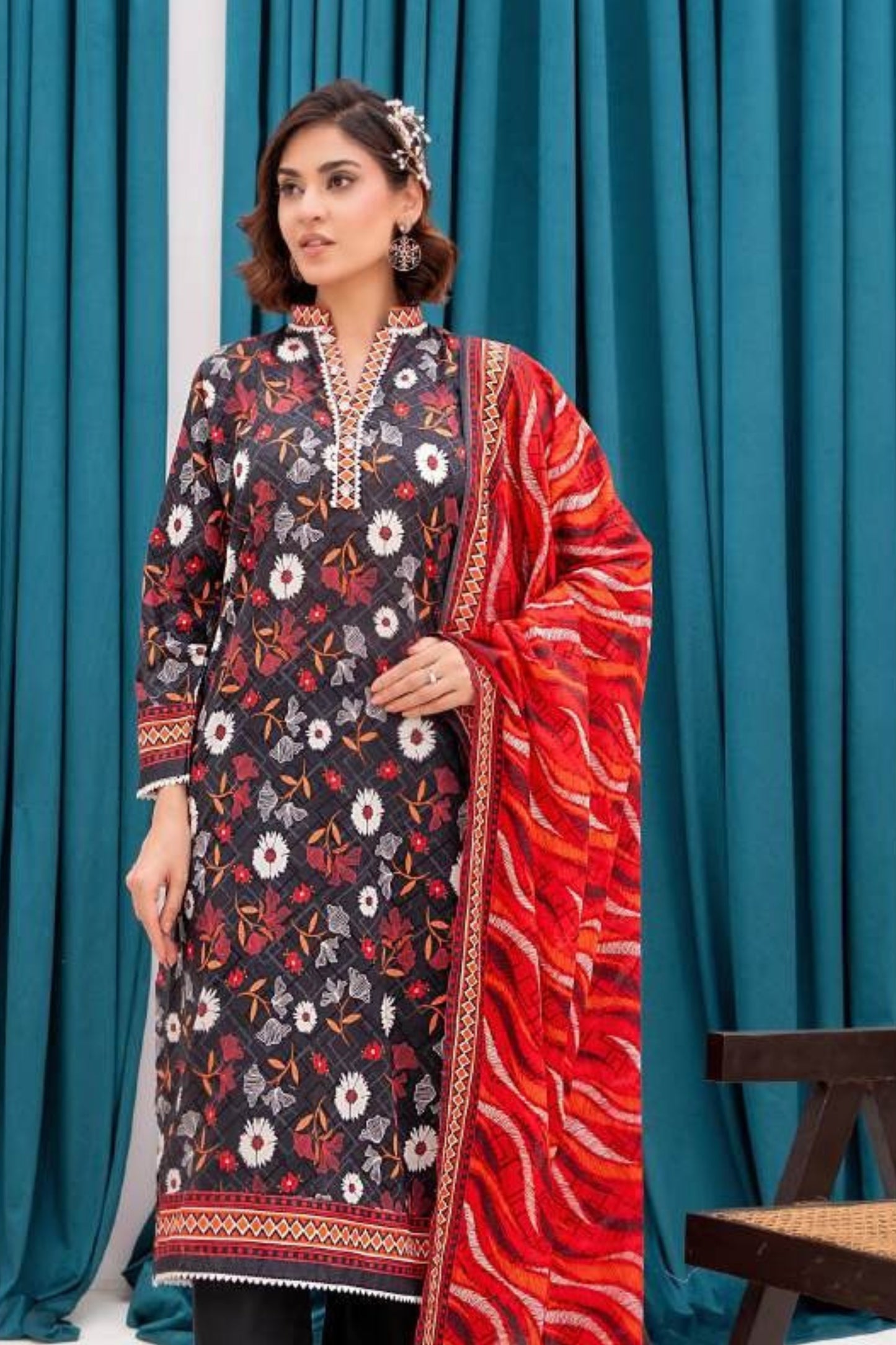 Zesh Printed Lawn 3-PC
