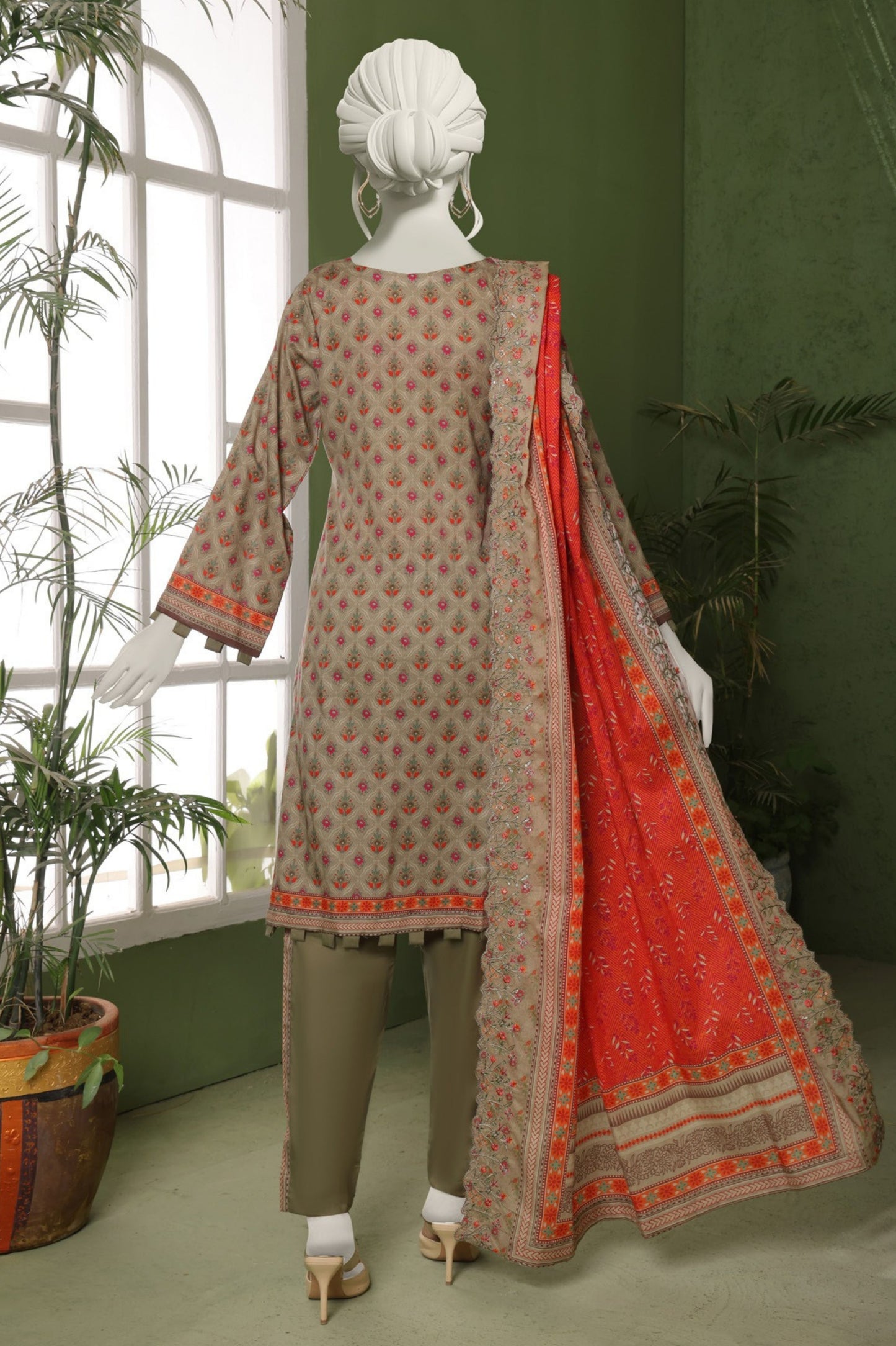 Almeerah Emb & Printed Lawn 3PC