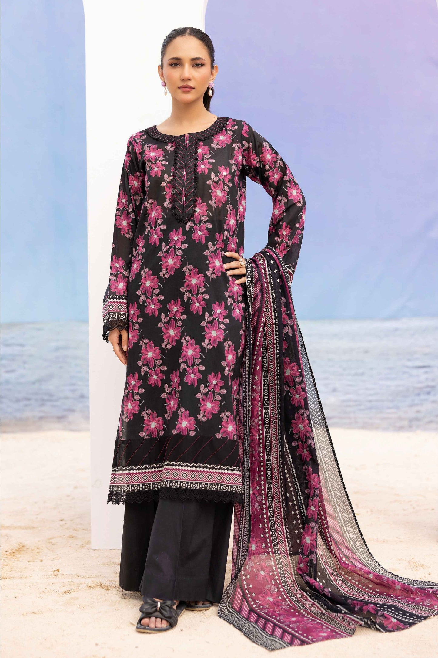 Rang Reza Digital Printed Lawn 3PC