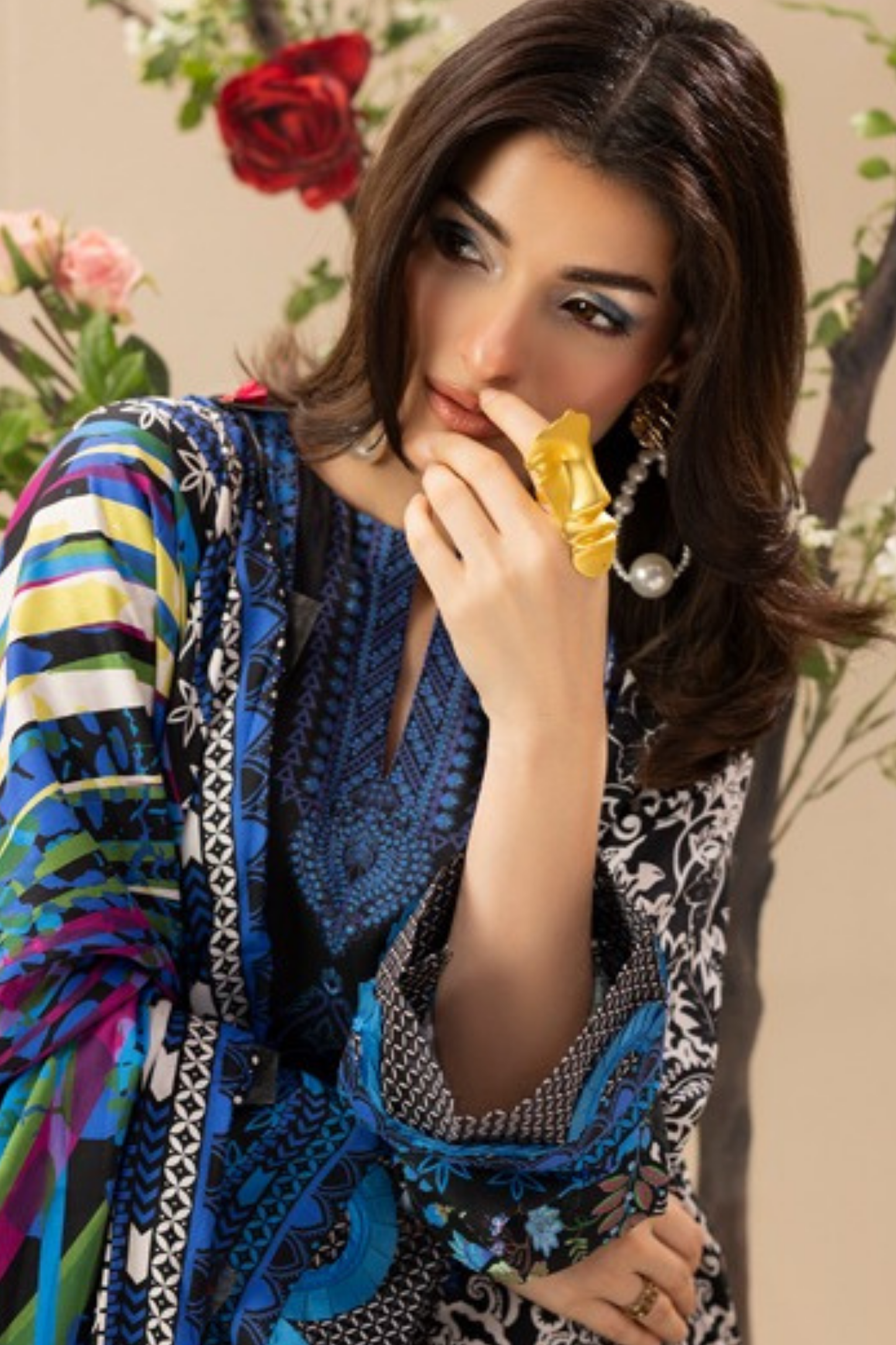 Paltar Printed Slub Linen 3PC