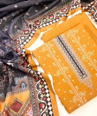 Mausummery Digital Printed Khaddar 3PC