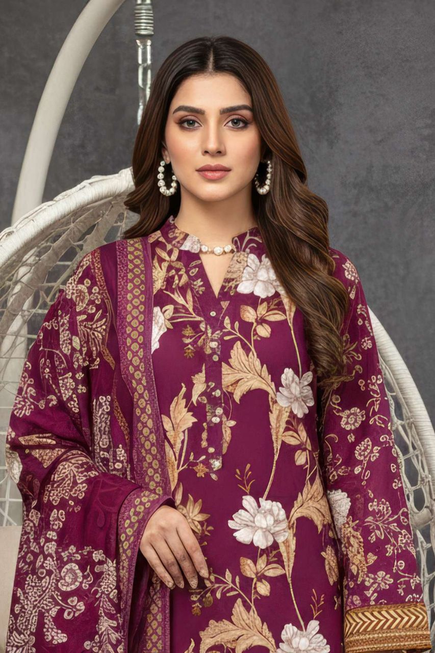 Fatima Maryam Premium Printed Lawn 3PC