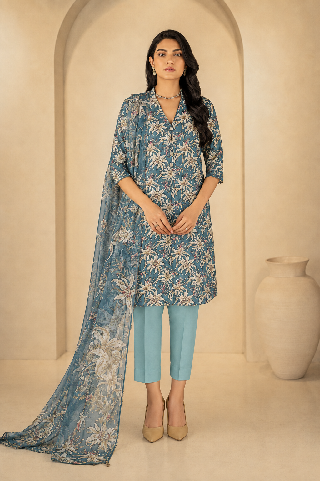 Bareeza Printed Tarkashi Lawn 3PC