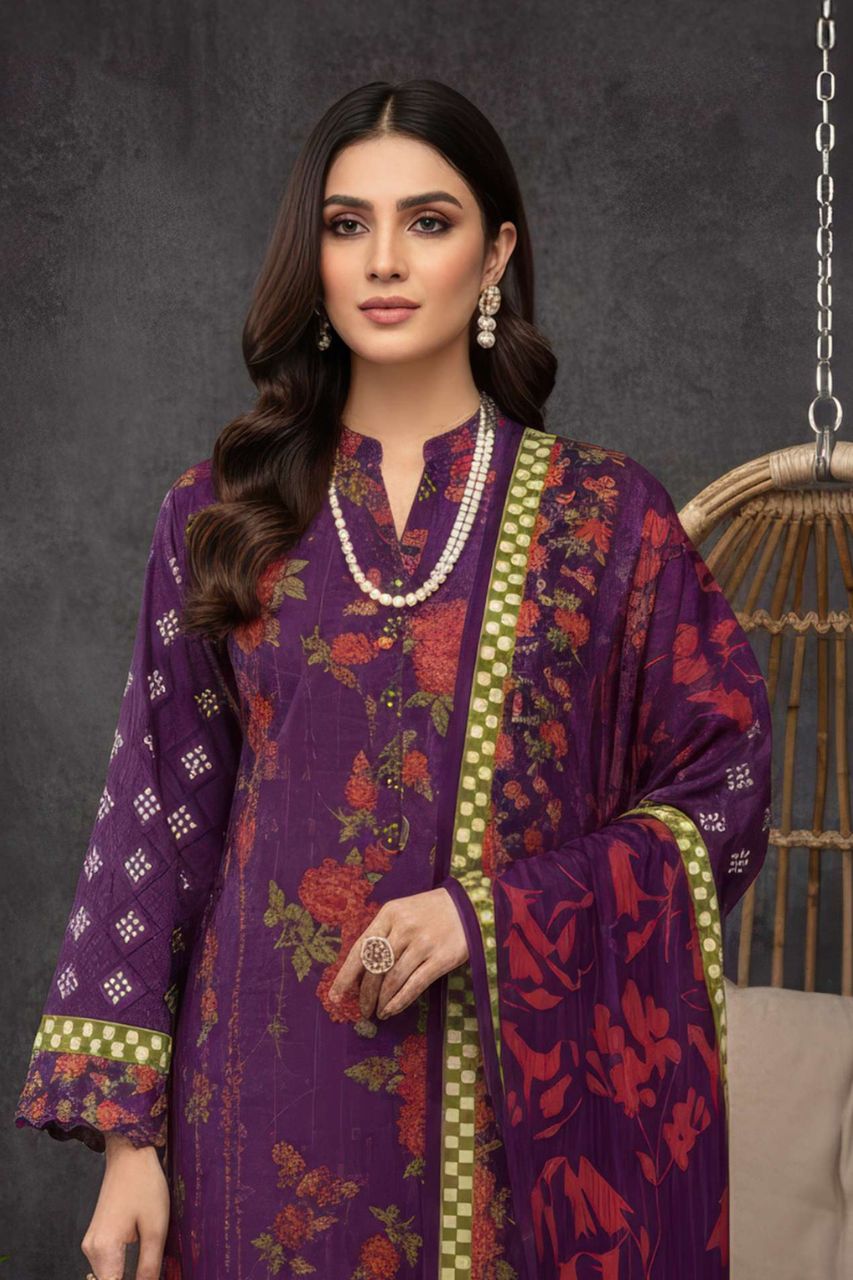 Fatima Maryam Premium Printed Lawn 3PC