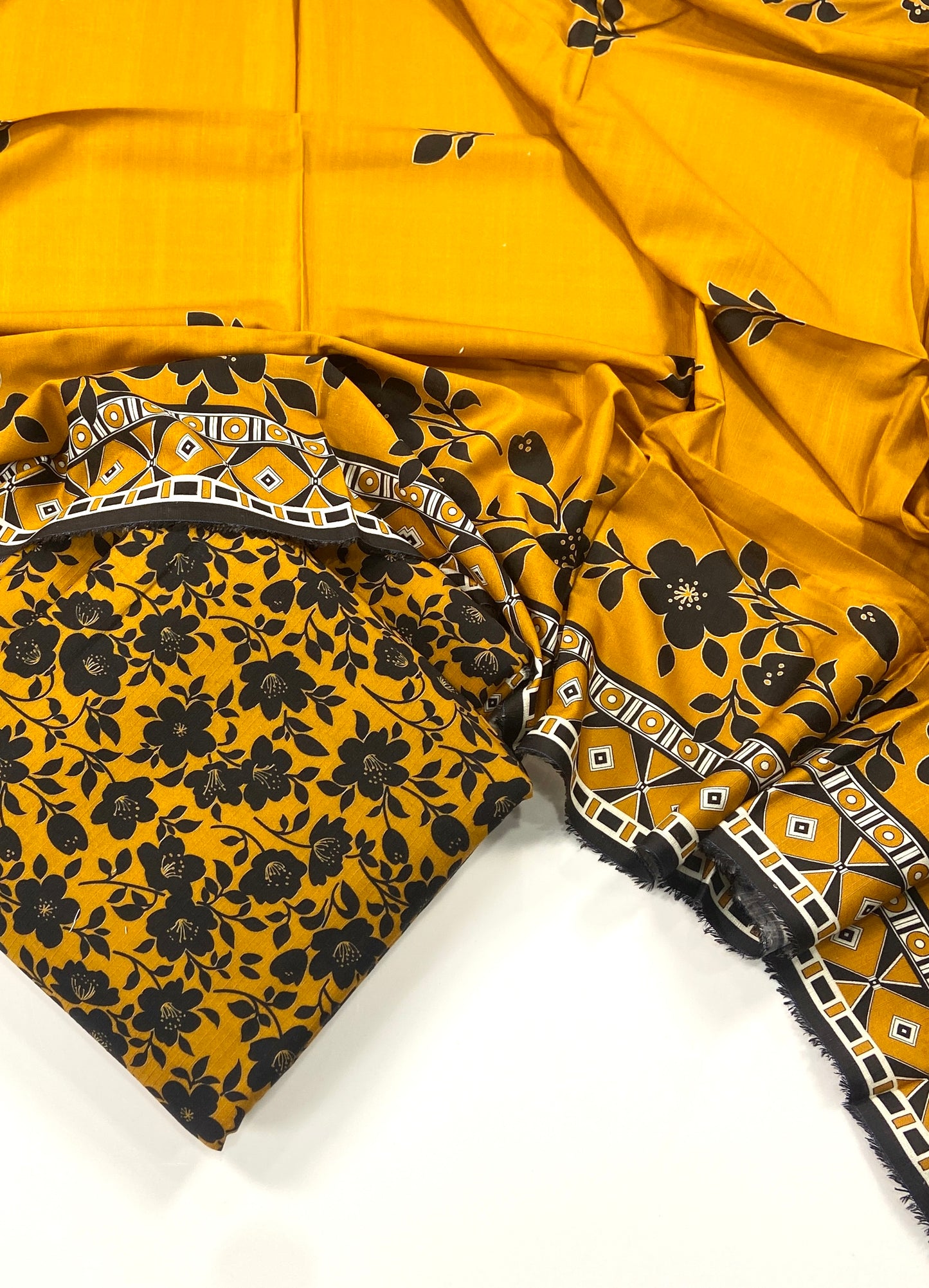 Anaya Noor Printed Bana Dora Slub Linen 3PC