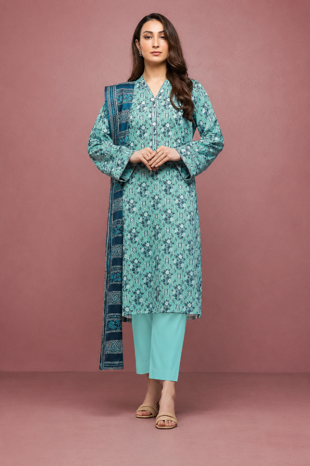 Edenrobe Digital Printed Lawn 3PC
