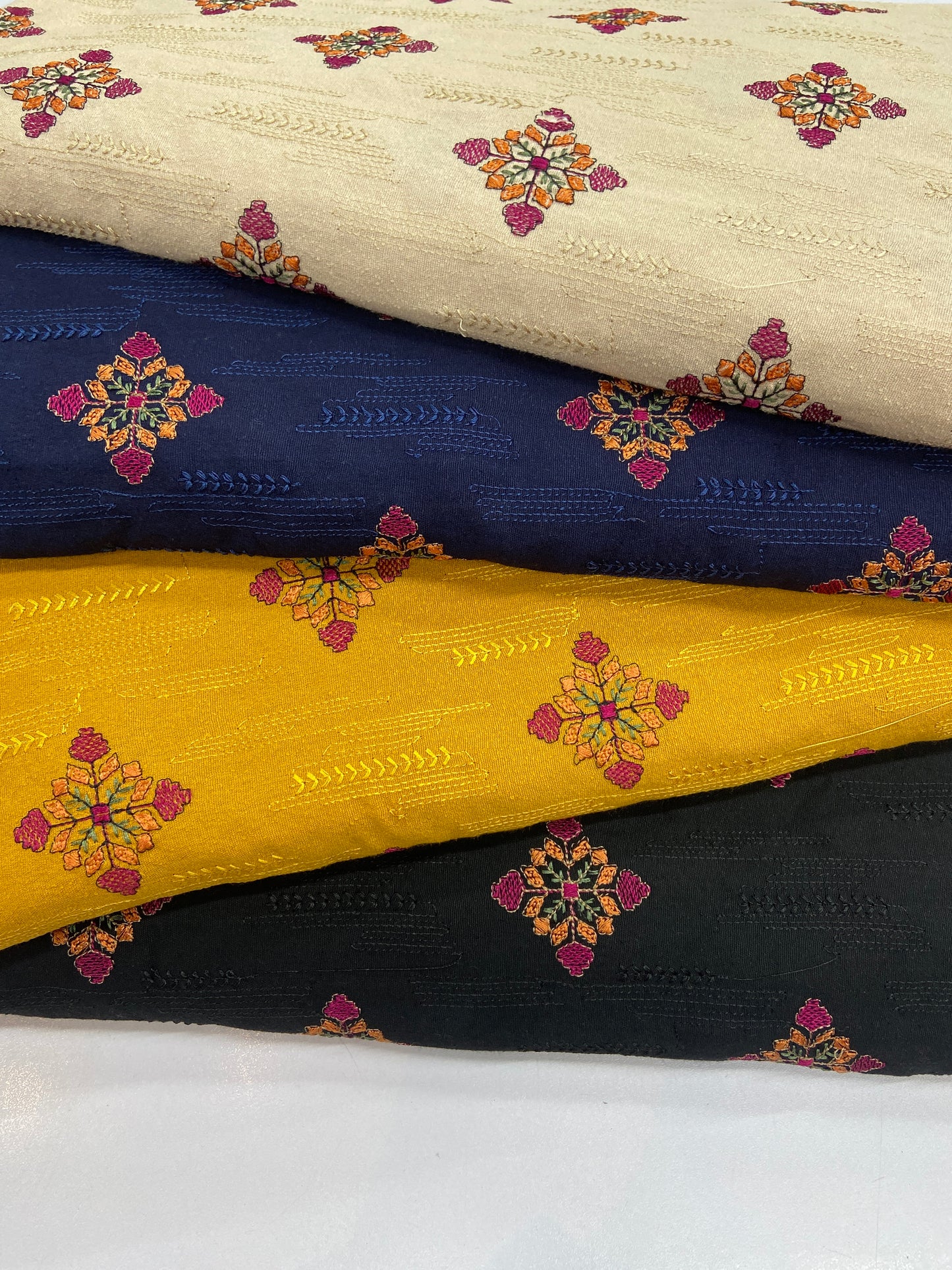 Pack of 4 – Bareeze Style Embroidered Karandi Fabric 2-PC