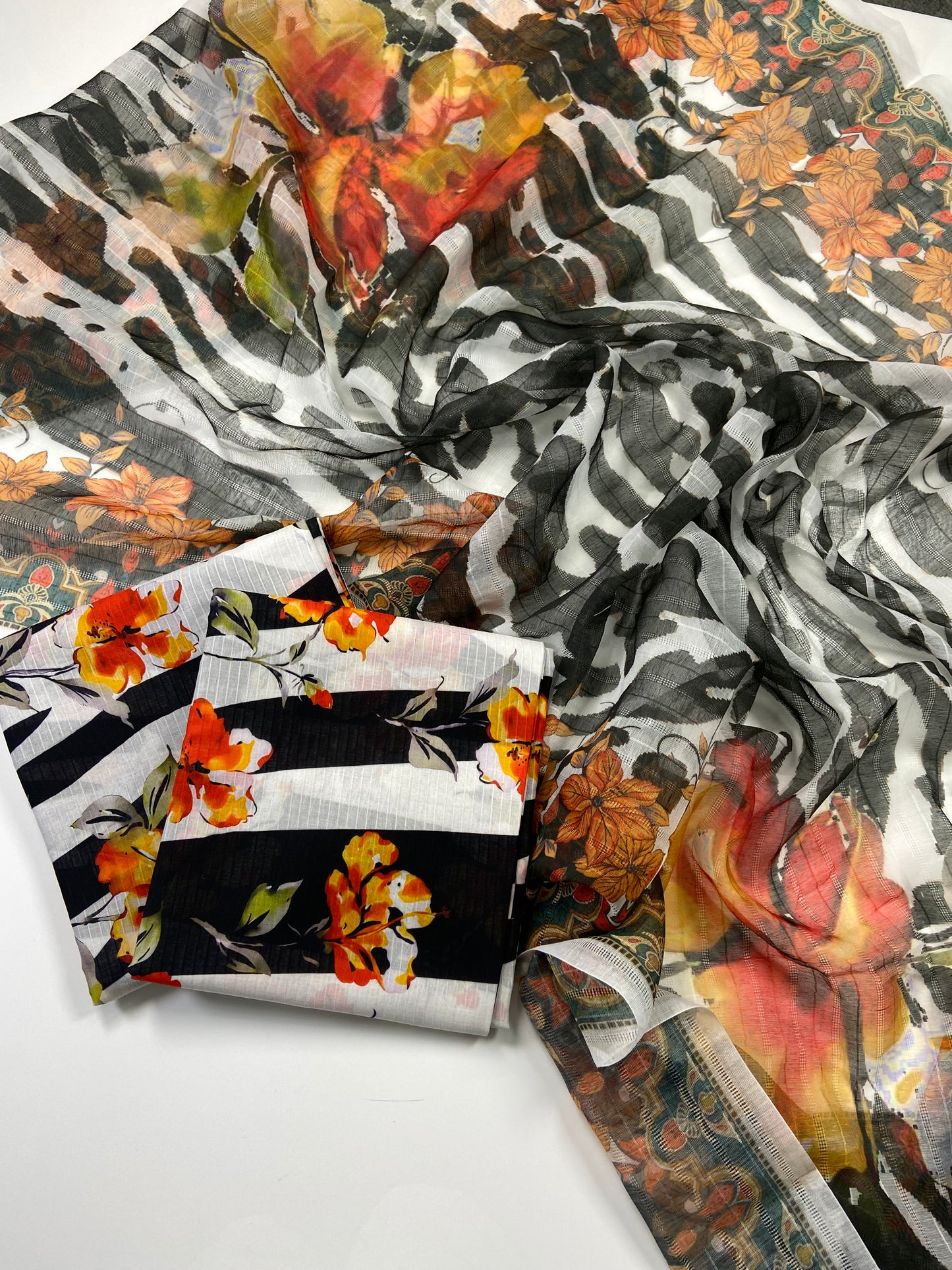 Anaya Noor Bana Dora Print Neno Kara 3-PC