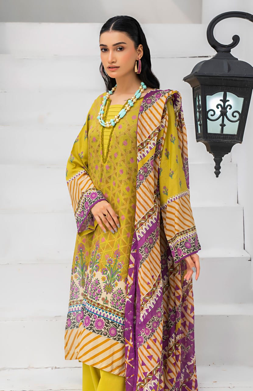 Safanoor Digital Printed Lawn 3-PC