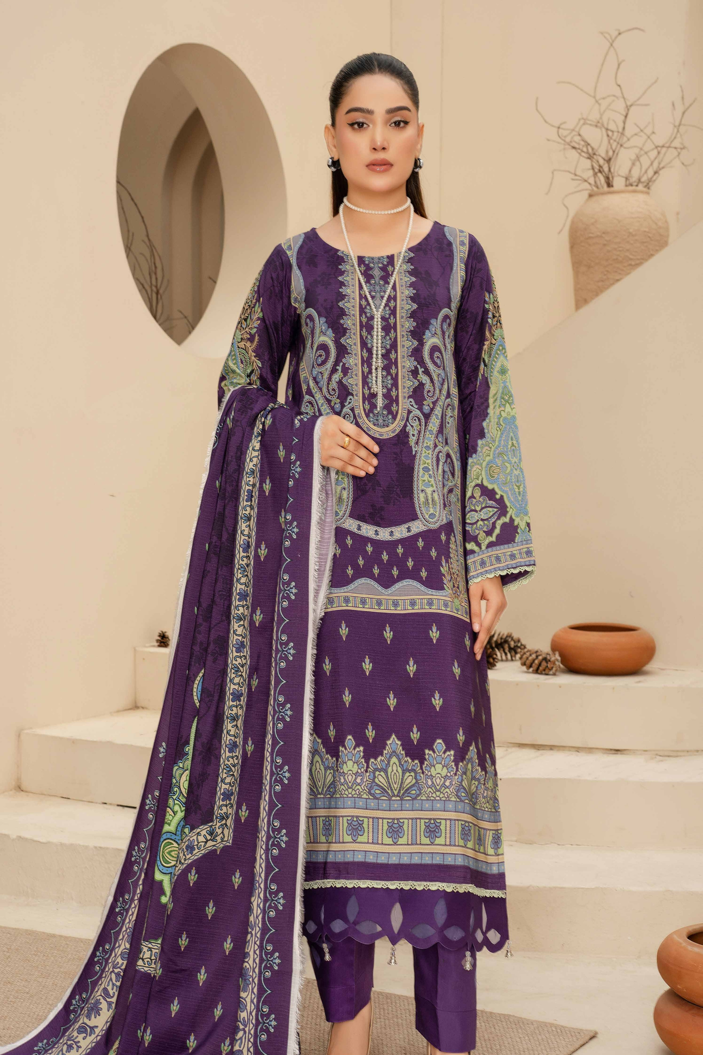 Esha Eshal by Bin Ilyas Premium Printed Viscose 3PC