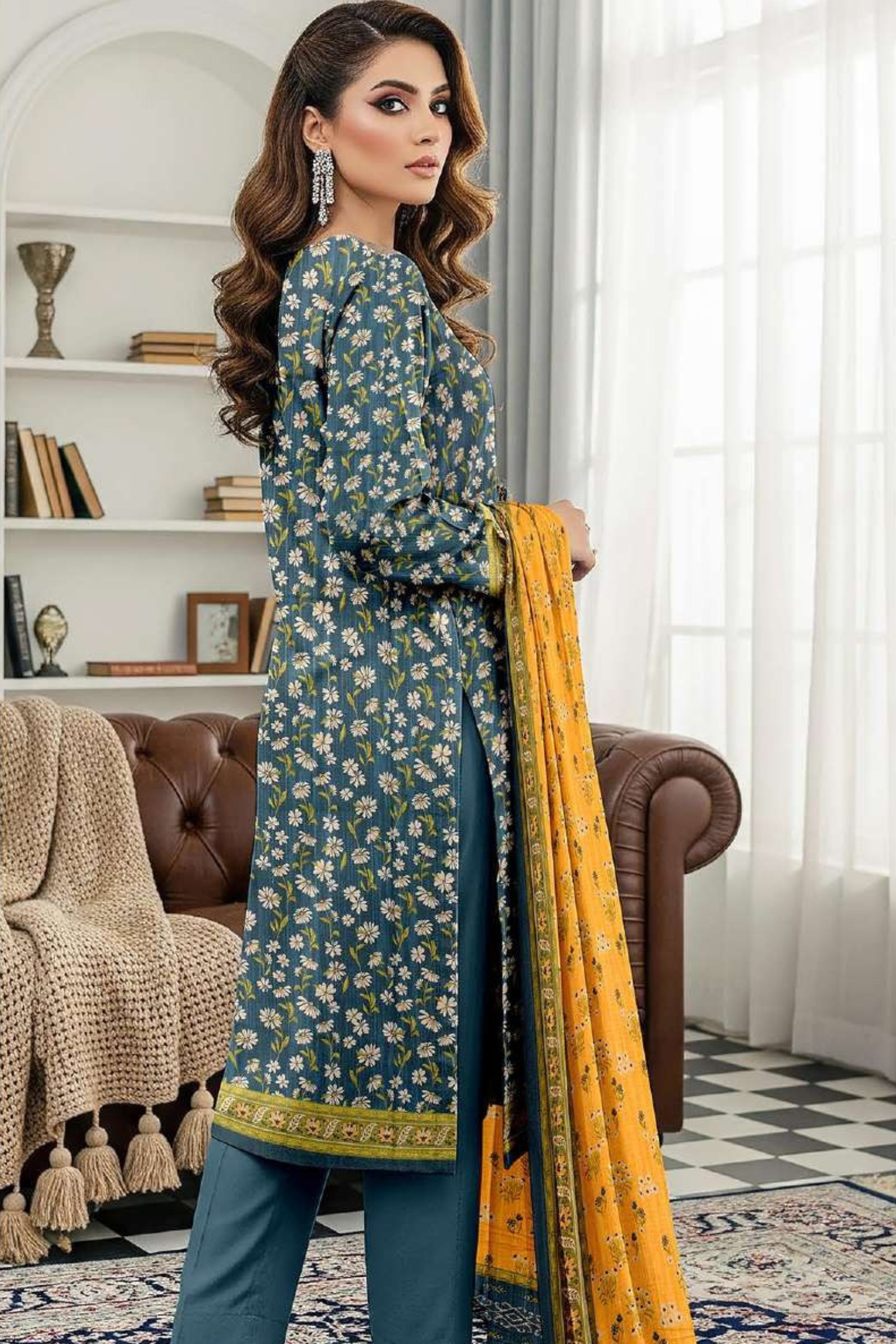 Zara Ali Printed Dobby 3PC