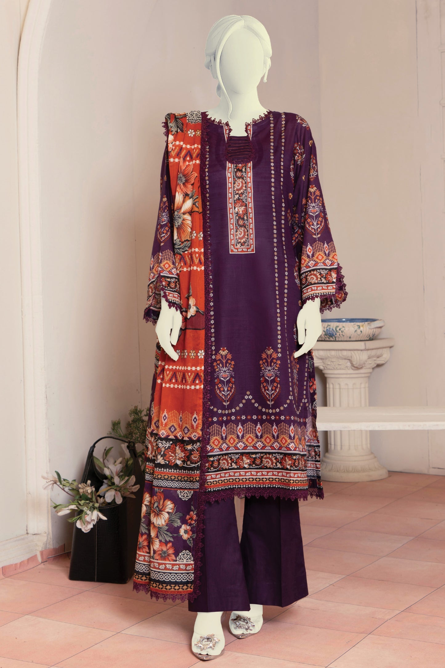 Minsa By Murashe Printed Lawn 3-PC