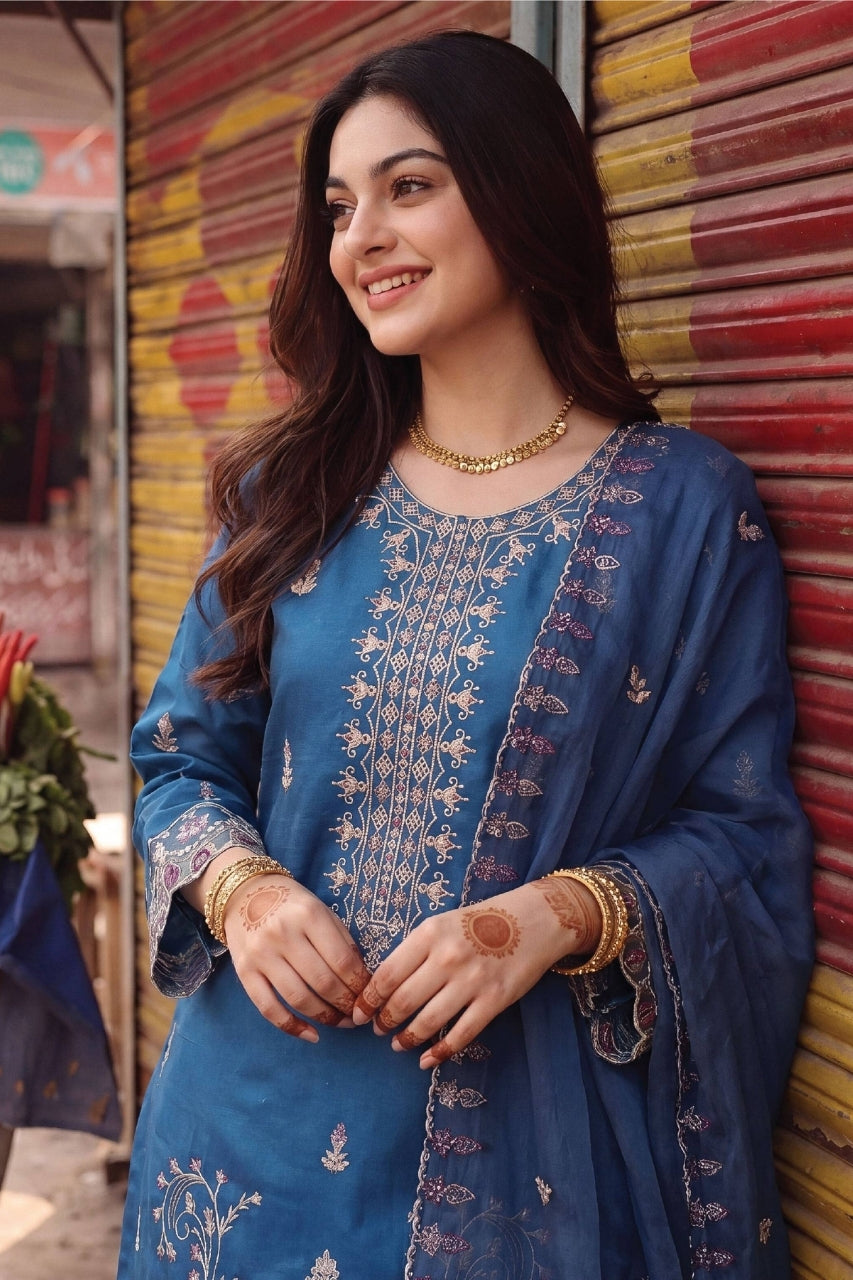 Fatima Bano By Dastak Luxury Emb Lawn Volume 3PC