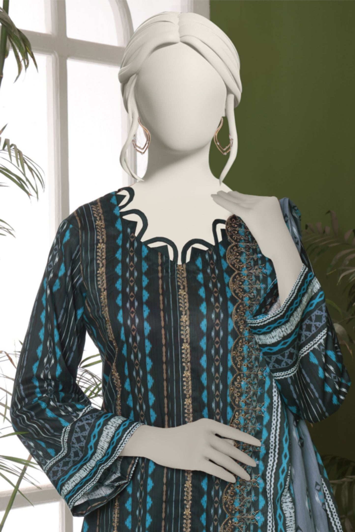 Almeerah Emb & Printed Lawn 3PC