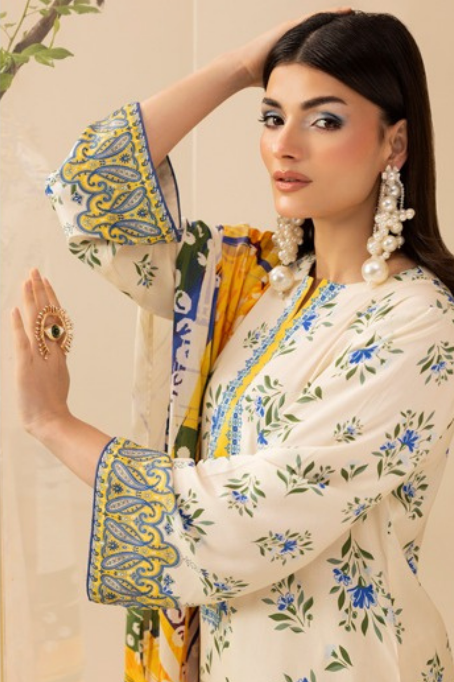 Paltar Printed Slub Linen 3PC