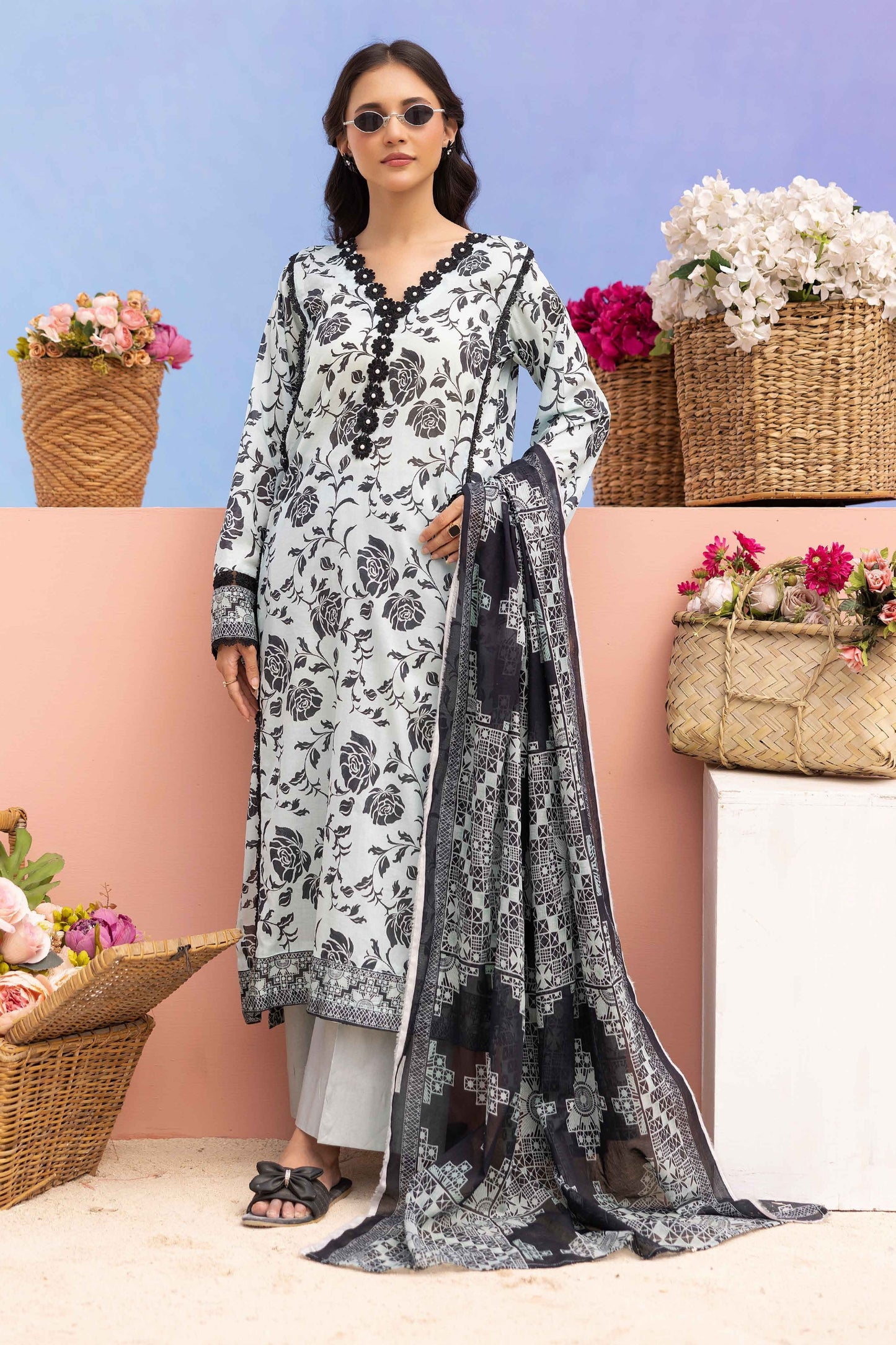 Rang Reza Digital Printed Lawn 3PC