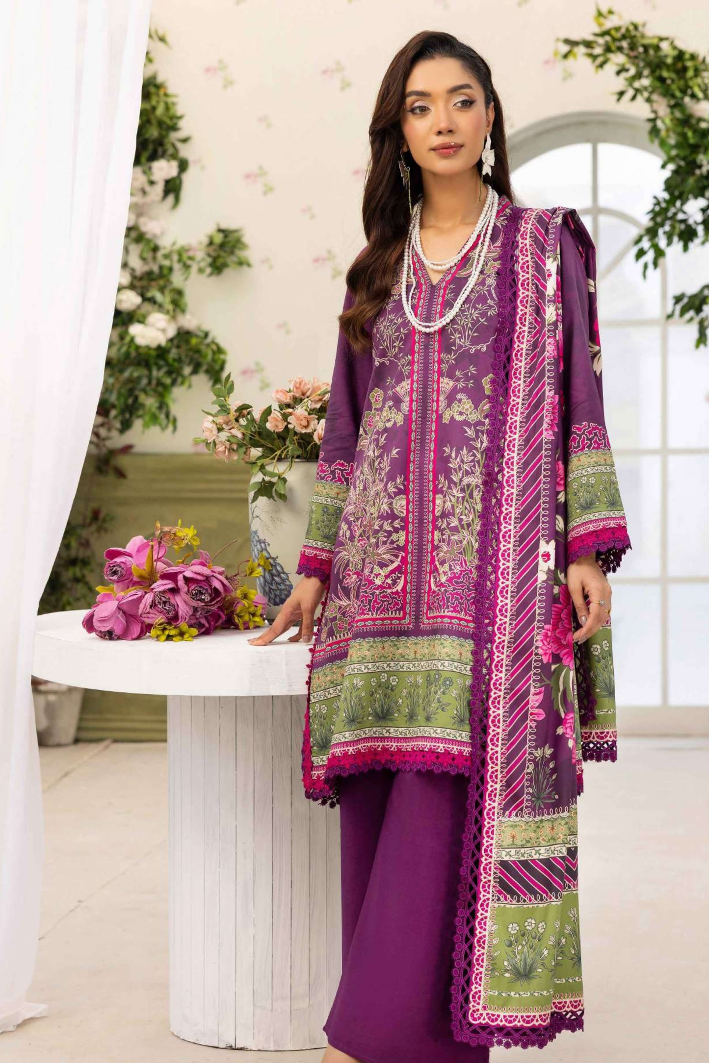 Raiha Digital Printed Linen 3PC