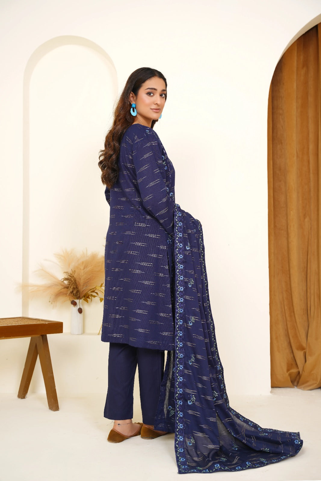 Meharbano By Anaya Noor Cambric Jacquard Emb 3PC