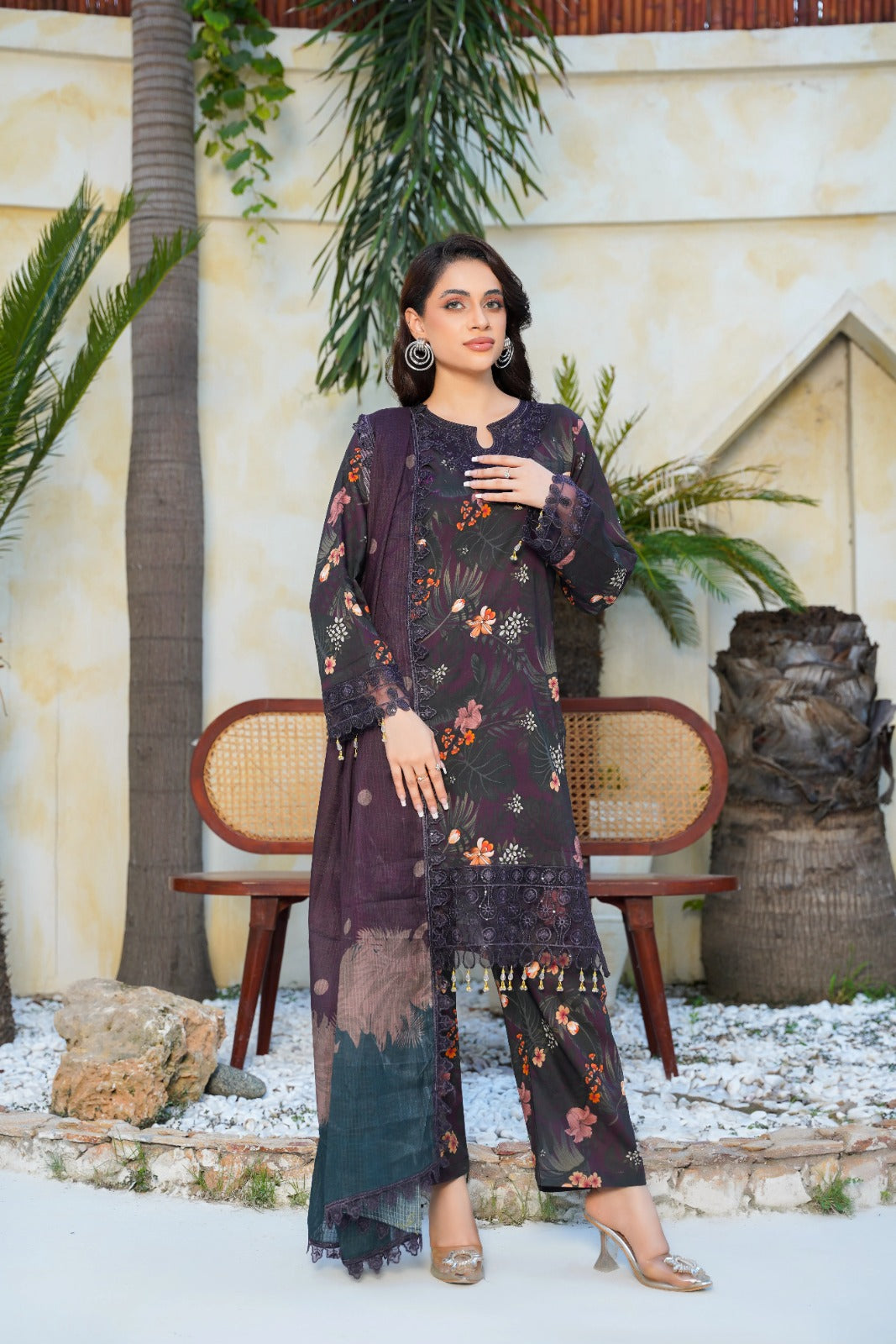 Dastoor By Anaya Noor Digital Printed Cambric With Patches 3-PC