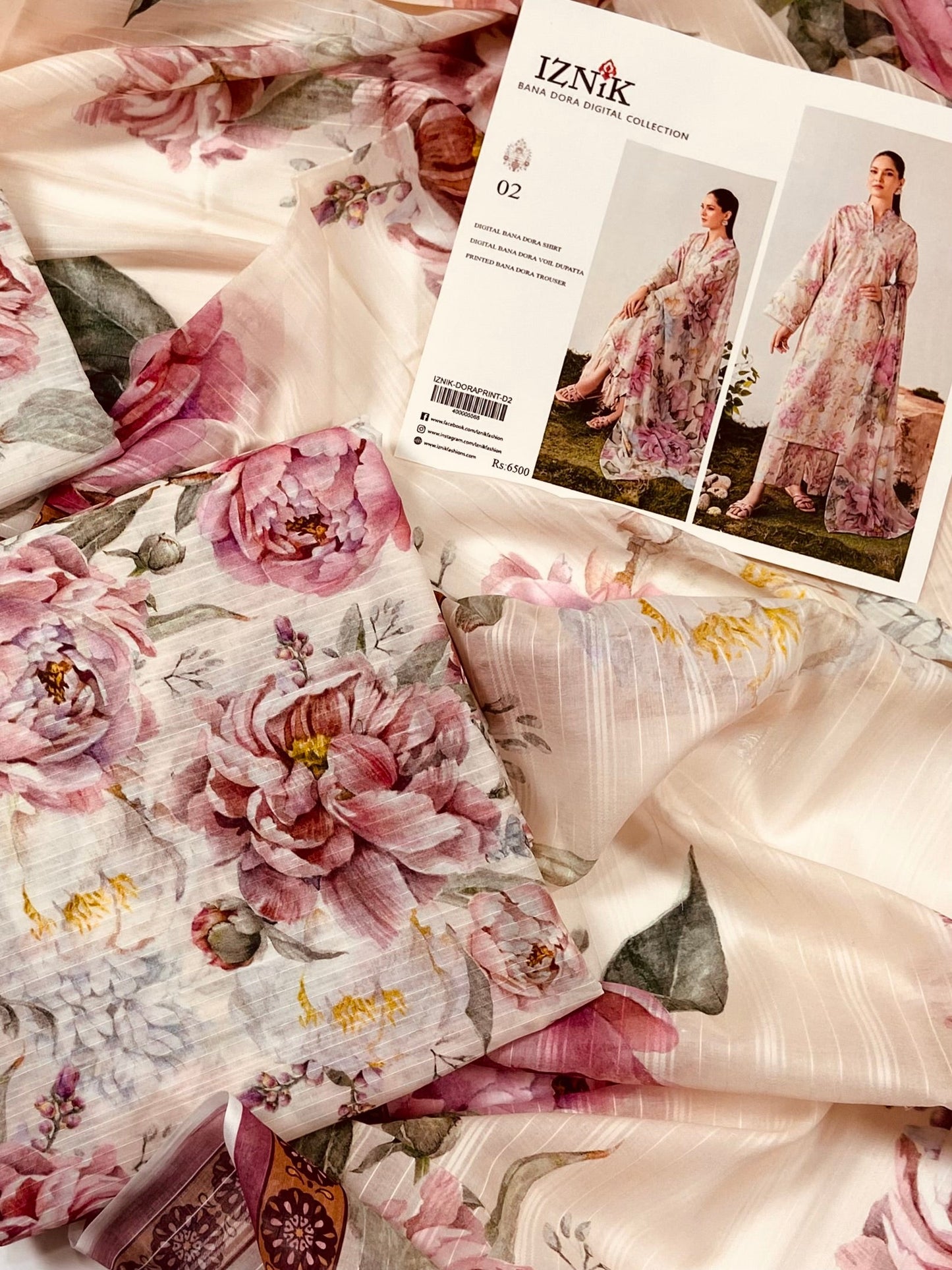 Iznik Tana Dora Digital Printed 3PC