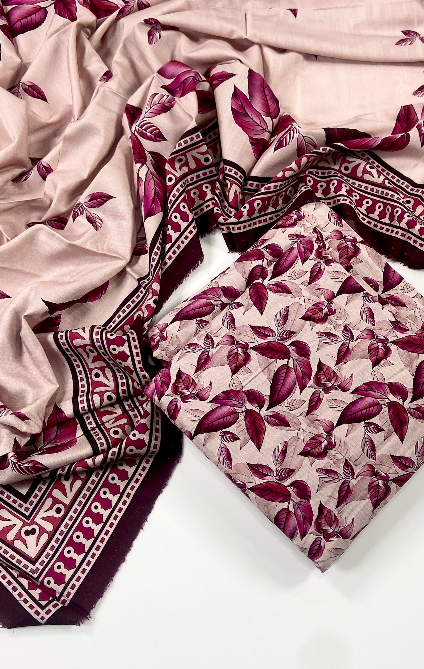 Anaya Noor Printed Bana Dora Slub Linen 3PC