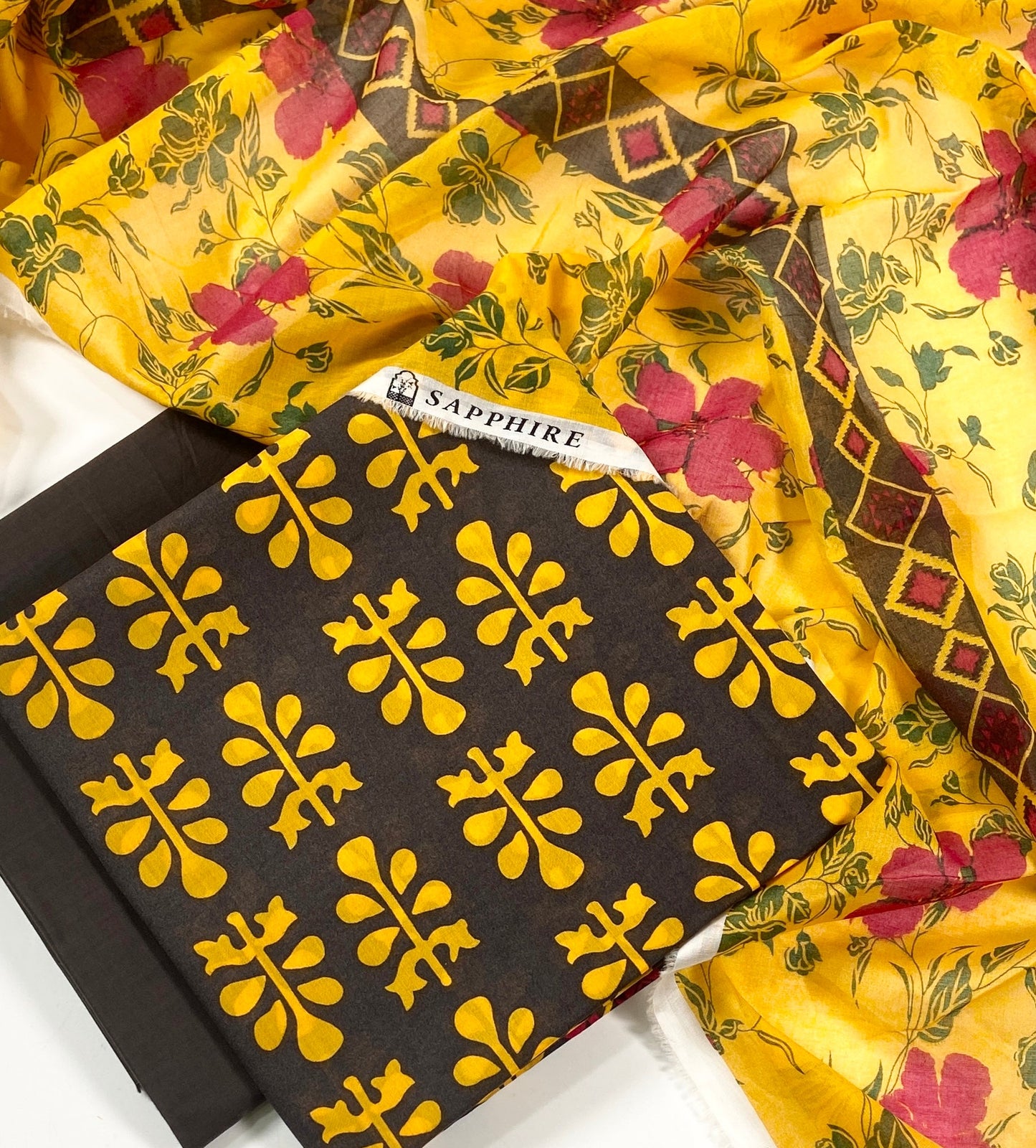 Sapphire Printed Lawn 3PC