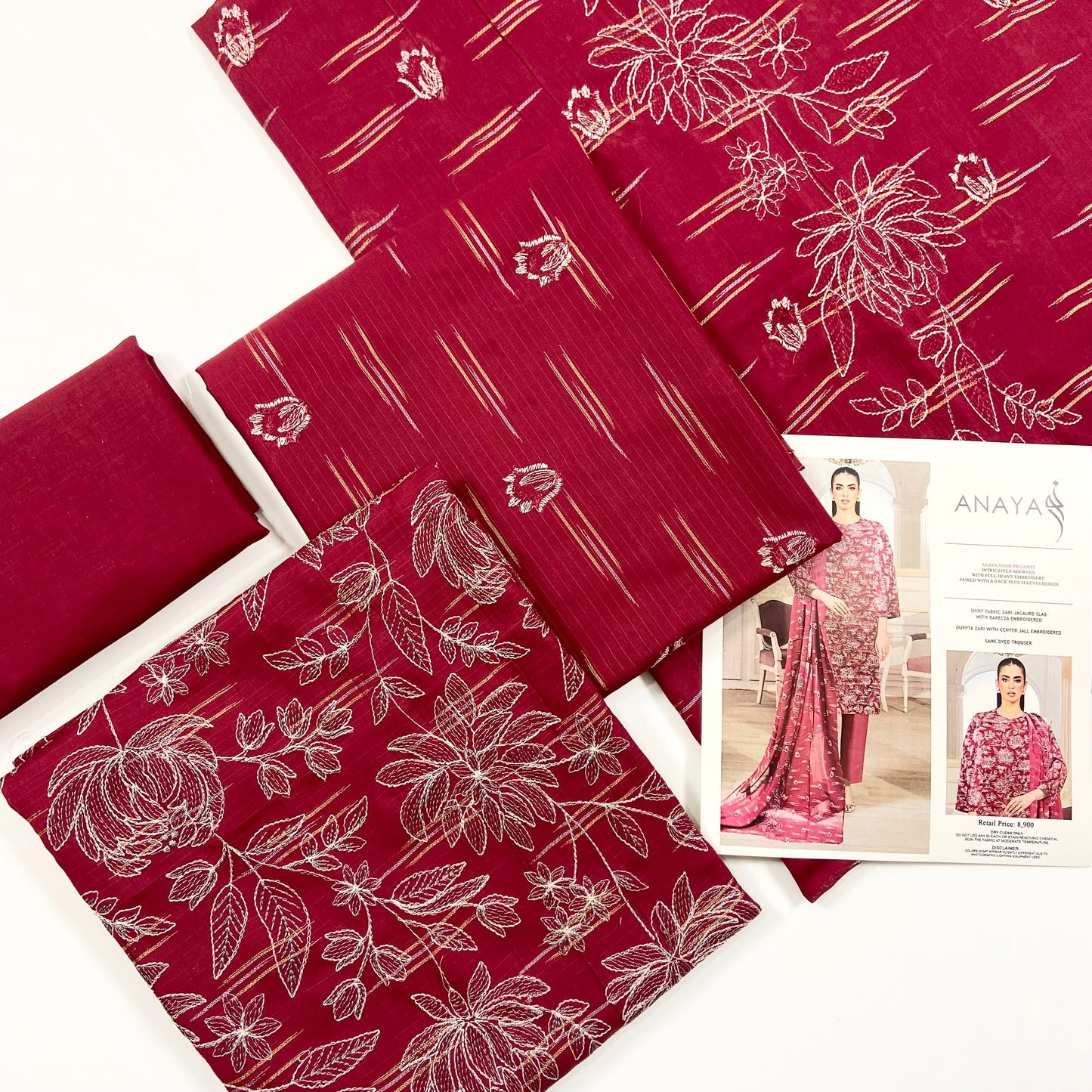 Anaya Noor Bareeze Work Embroidered 3PC