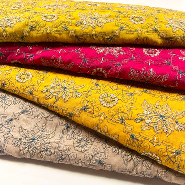 Pack of 4 – Bareeze Style Embroidered Karandi Fabric 2-PC