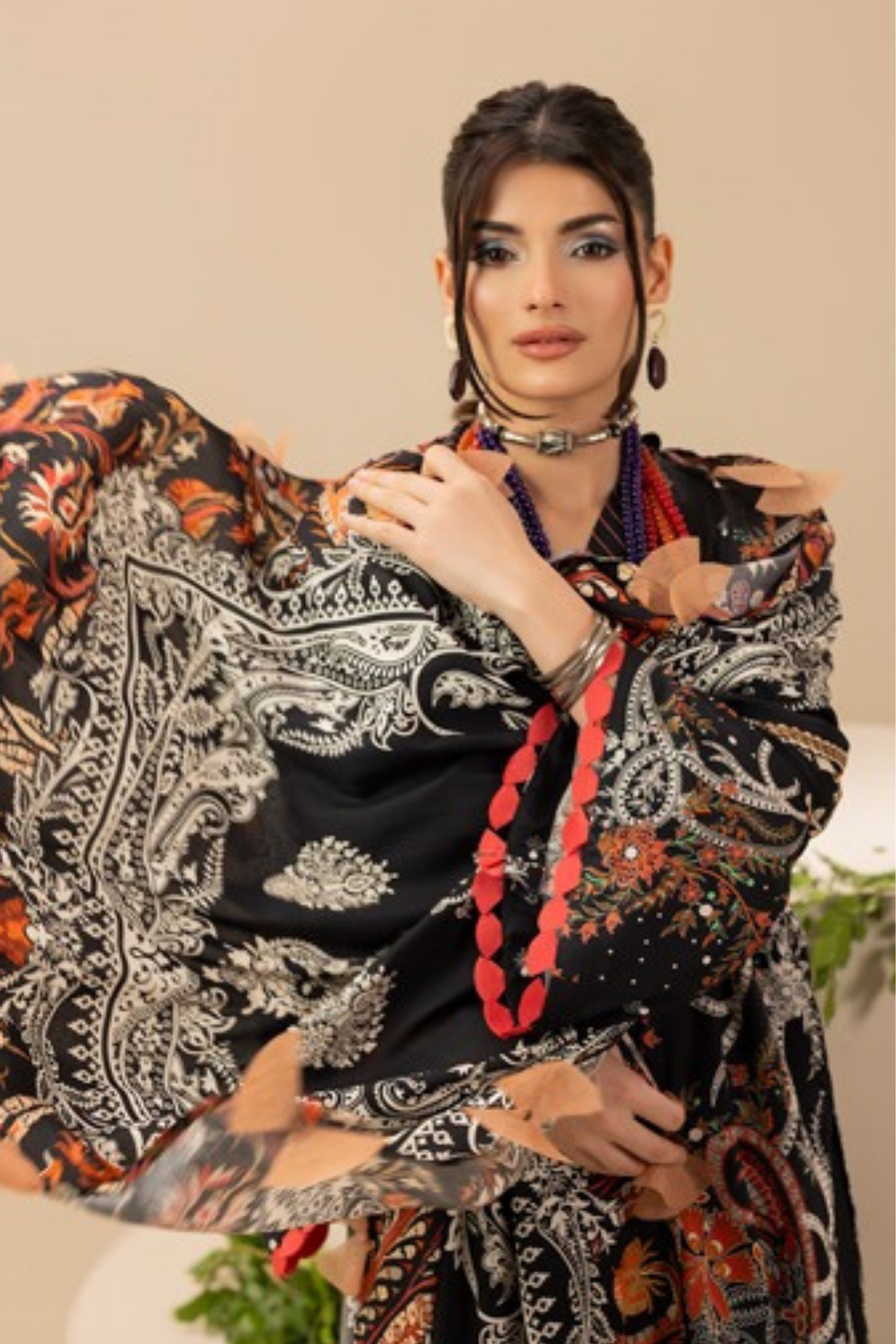 Paltar Printed Slub Linen 3PC