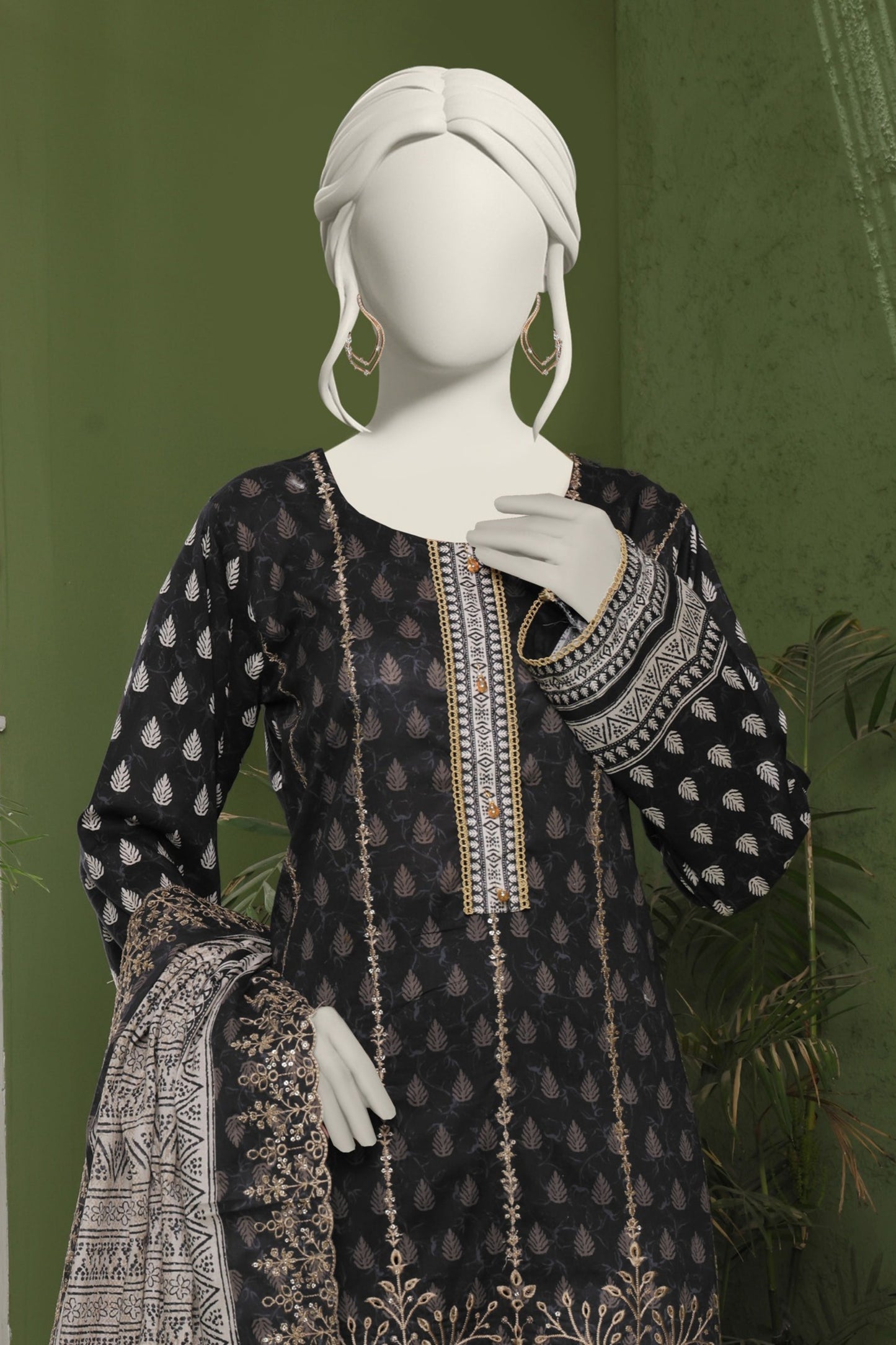 Almeerah Emb & Printed Lawn 3PC