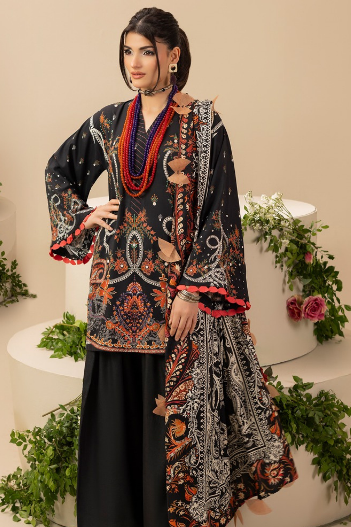 Paltar Printed Slub Linen 3PC