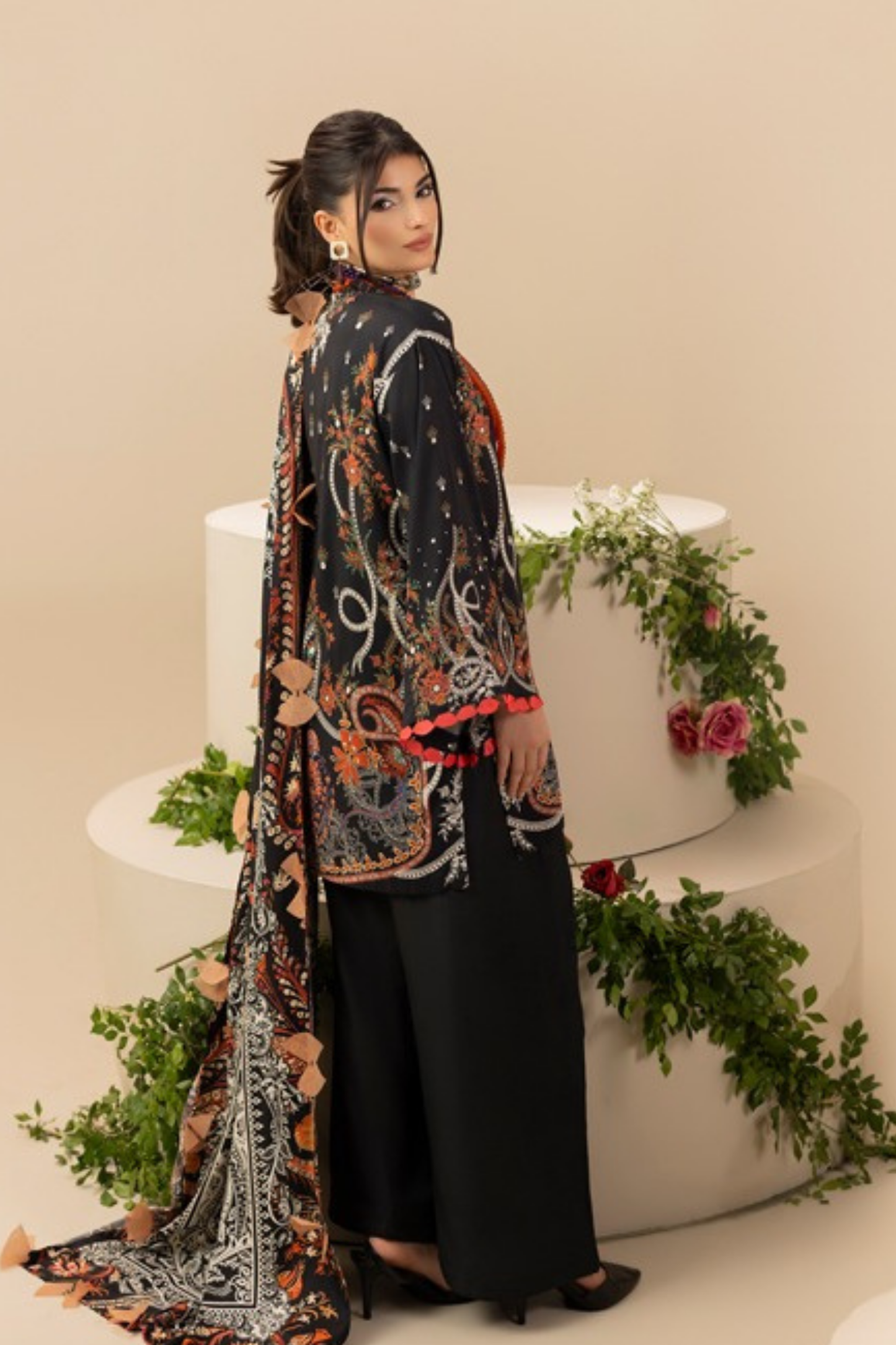 Paltar Printed Slub Linen 3PC