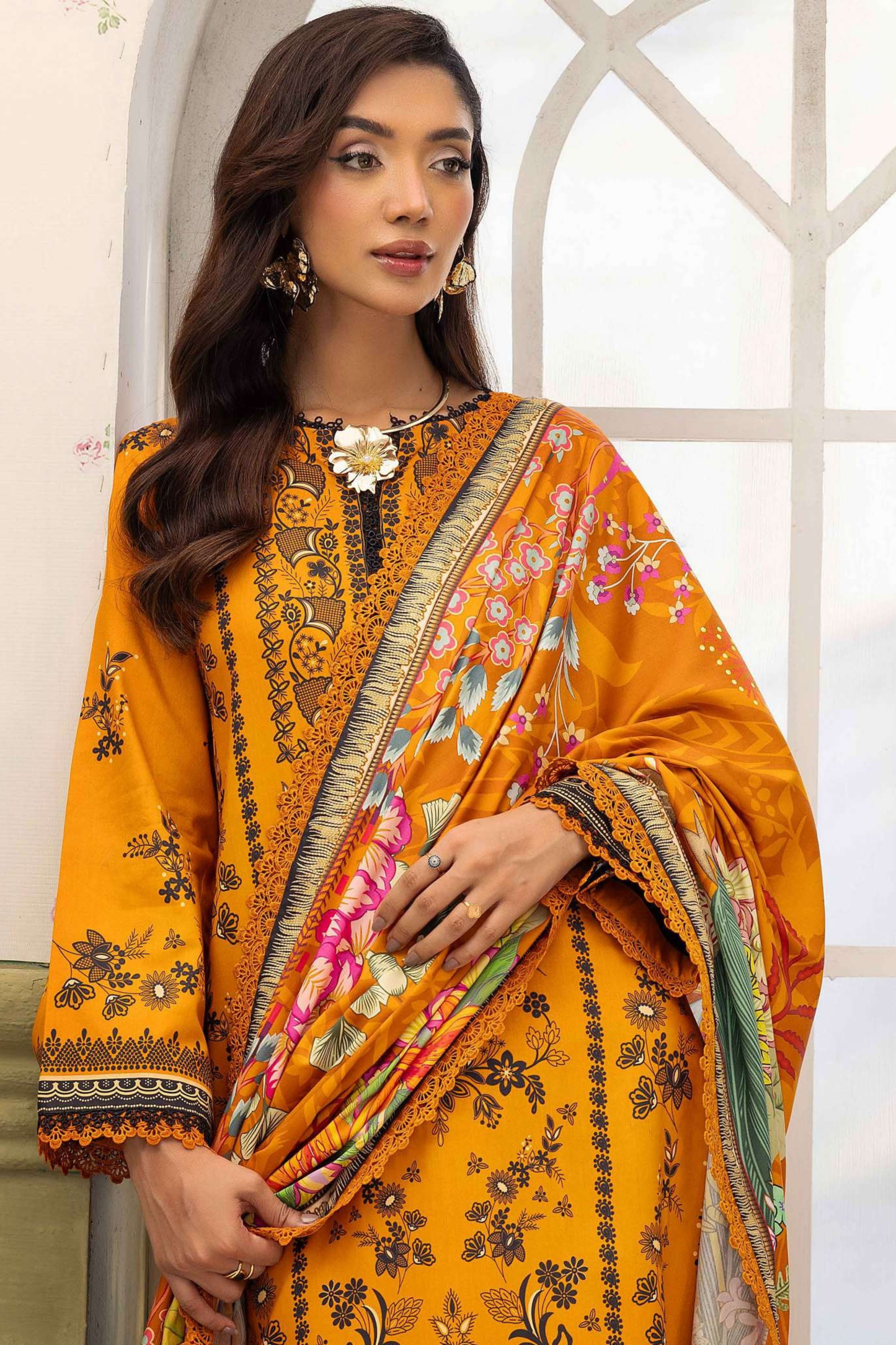 Raiha Digital Printed Linen 3PC