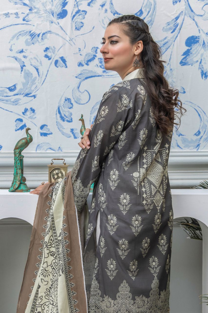 Rahat By Janan Digital Printed Lawn 3PC