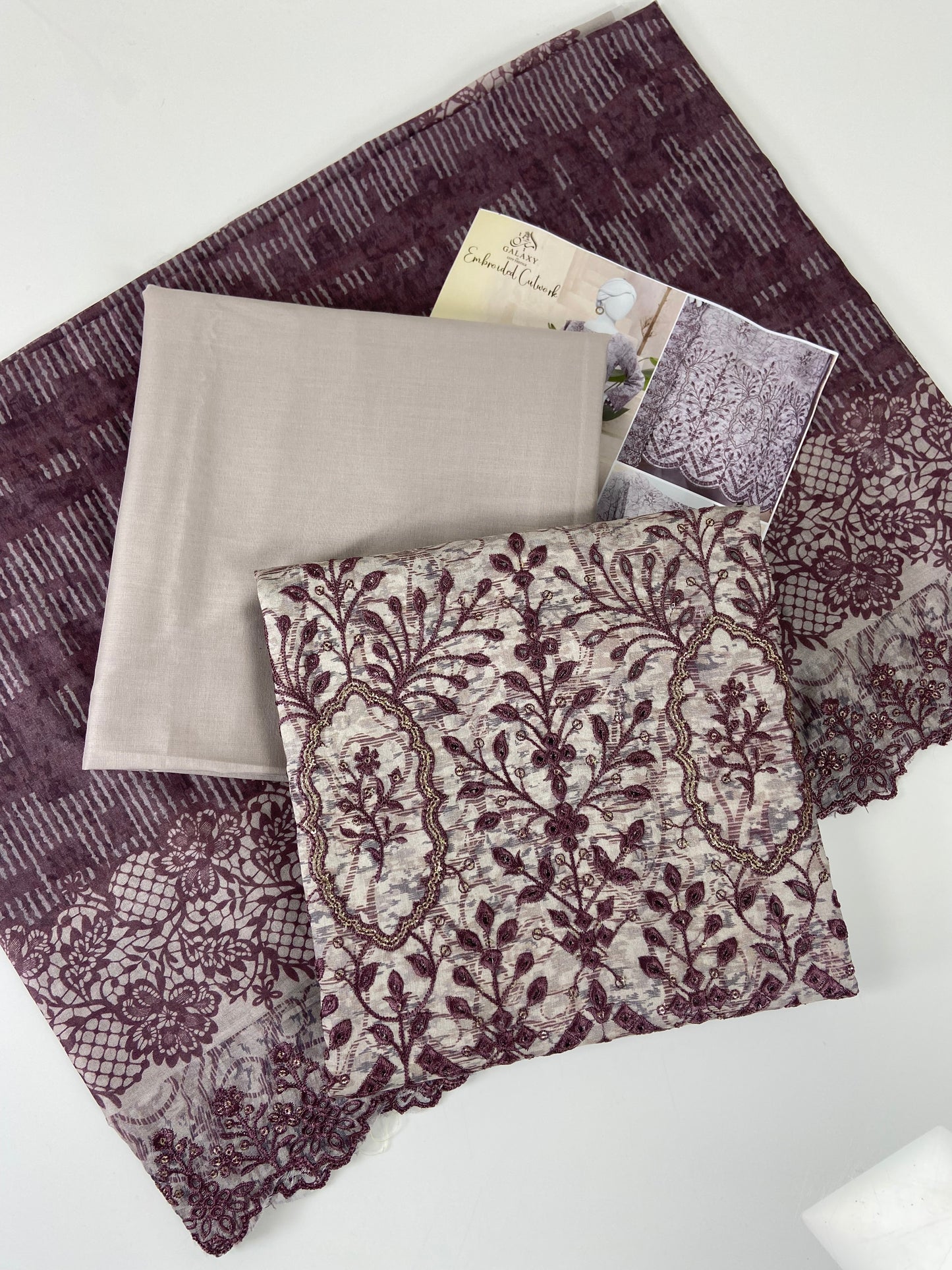Almeerah Emb Lawn With Cutwork 3-PC