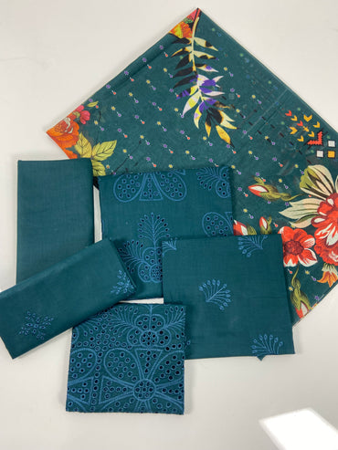 Adan's Libas Embroidered Lawn 3-PC