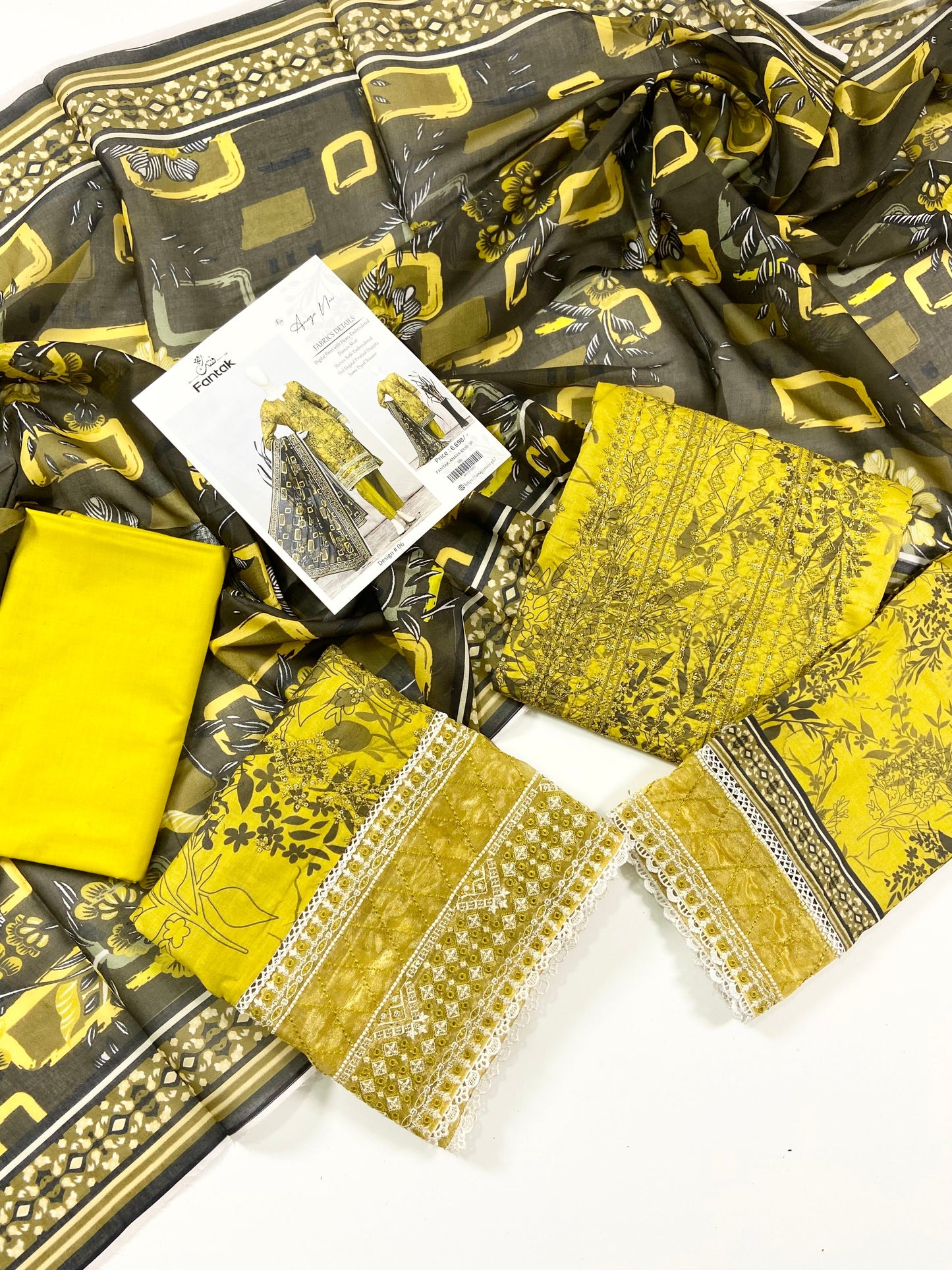 Fantak By Anaya Noor Heavy Emb Lawn 3PC