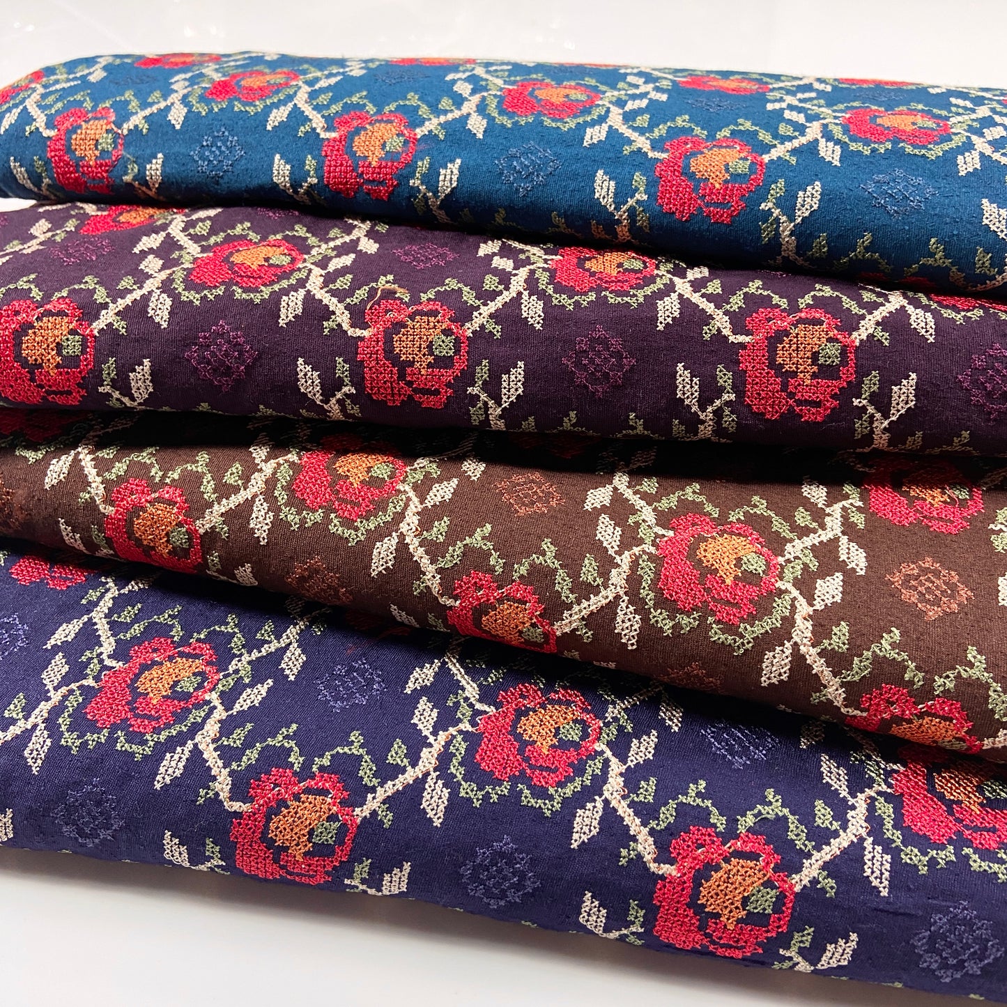 Pack of 4 – Bareeze Style Embroidered Karandi Fabric 2-PC