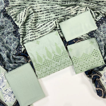 Anaya Noor Embroidered Dhanak 3PC