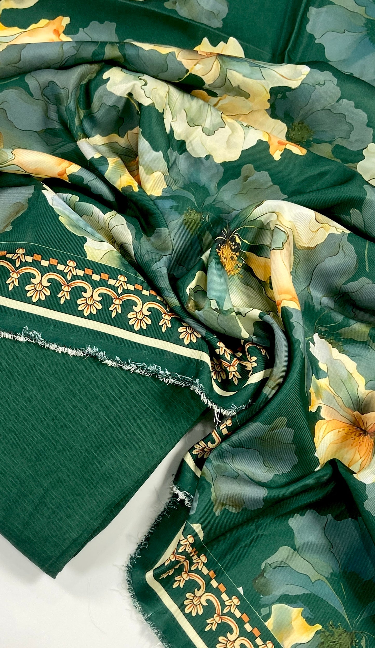 Maria B Slub Khaddar Dyed Matching Suit With Wool Shawl-3PC