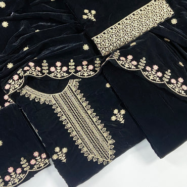 Maria B Luxury Velvet Embroidered Suit – 3PC