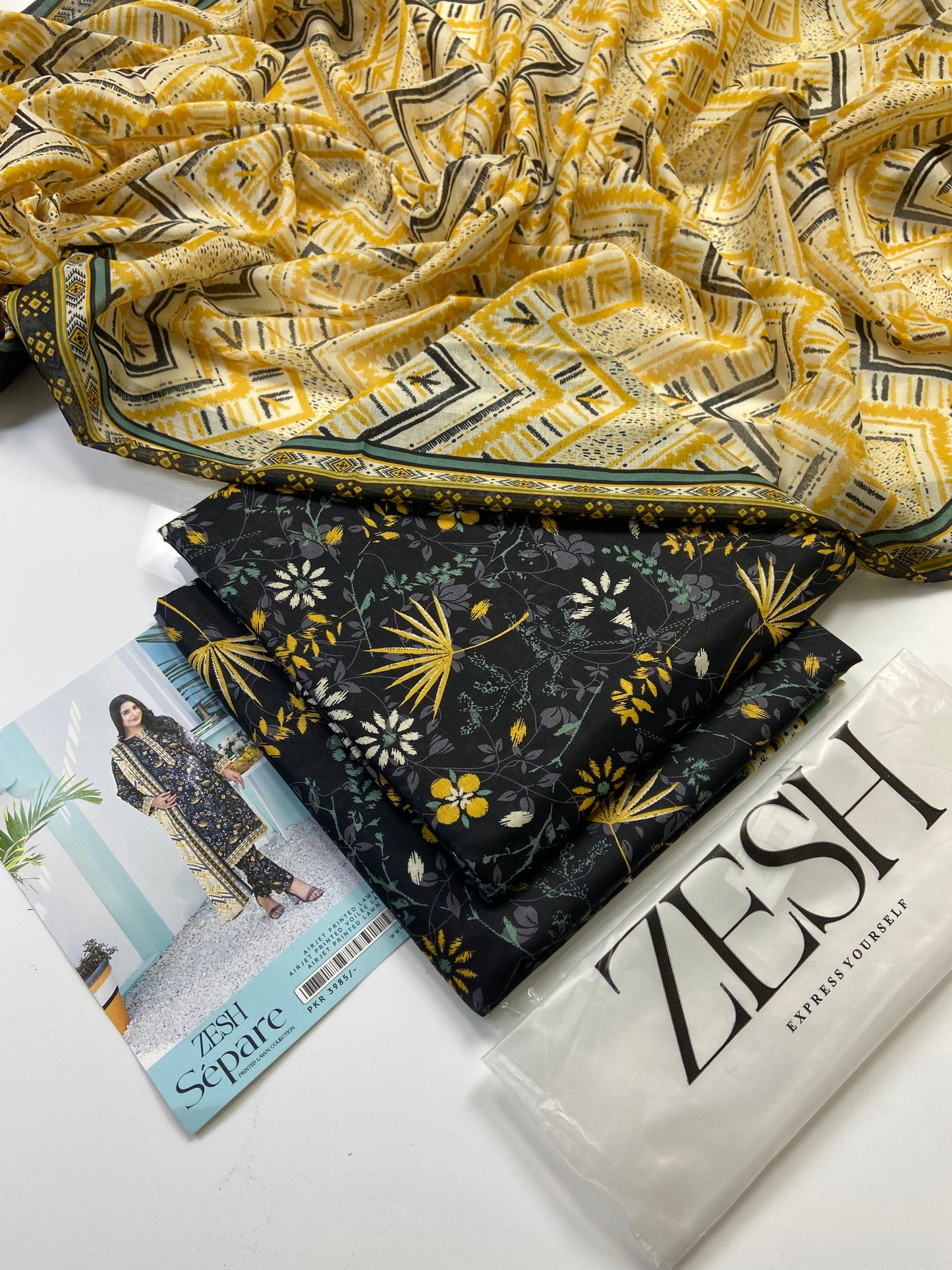 Zesh Airjet Printed Lawn 3-PC